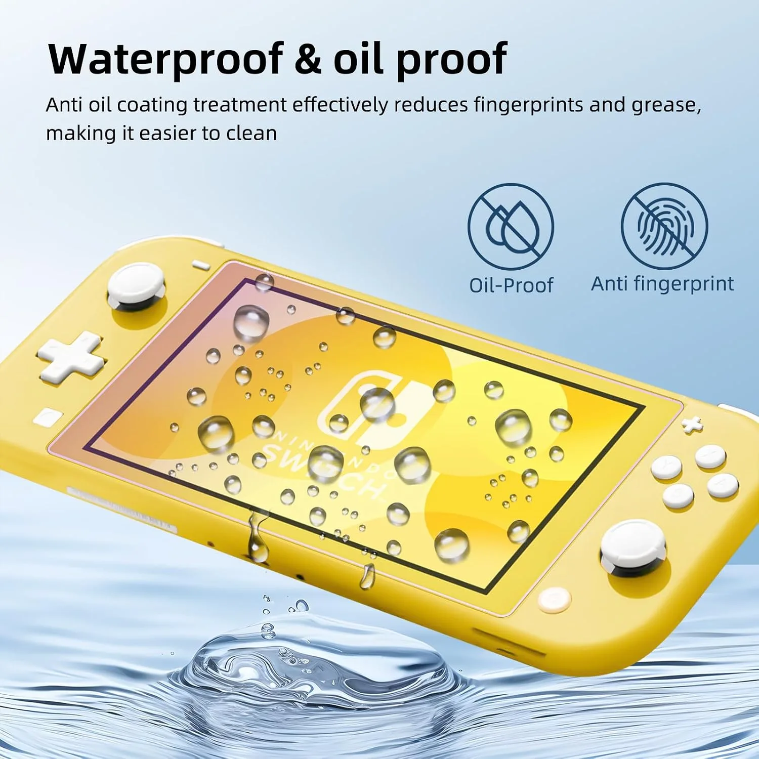 2-Pack Blue Light Blocking Screen Protector for Switch Lite Model 2019 [5.5 Inch]- Anti Glare, Anti Scratch,Anti Fingerprint, Eye Protection Film,HD Clear, Bubble Free, 9H Hardness