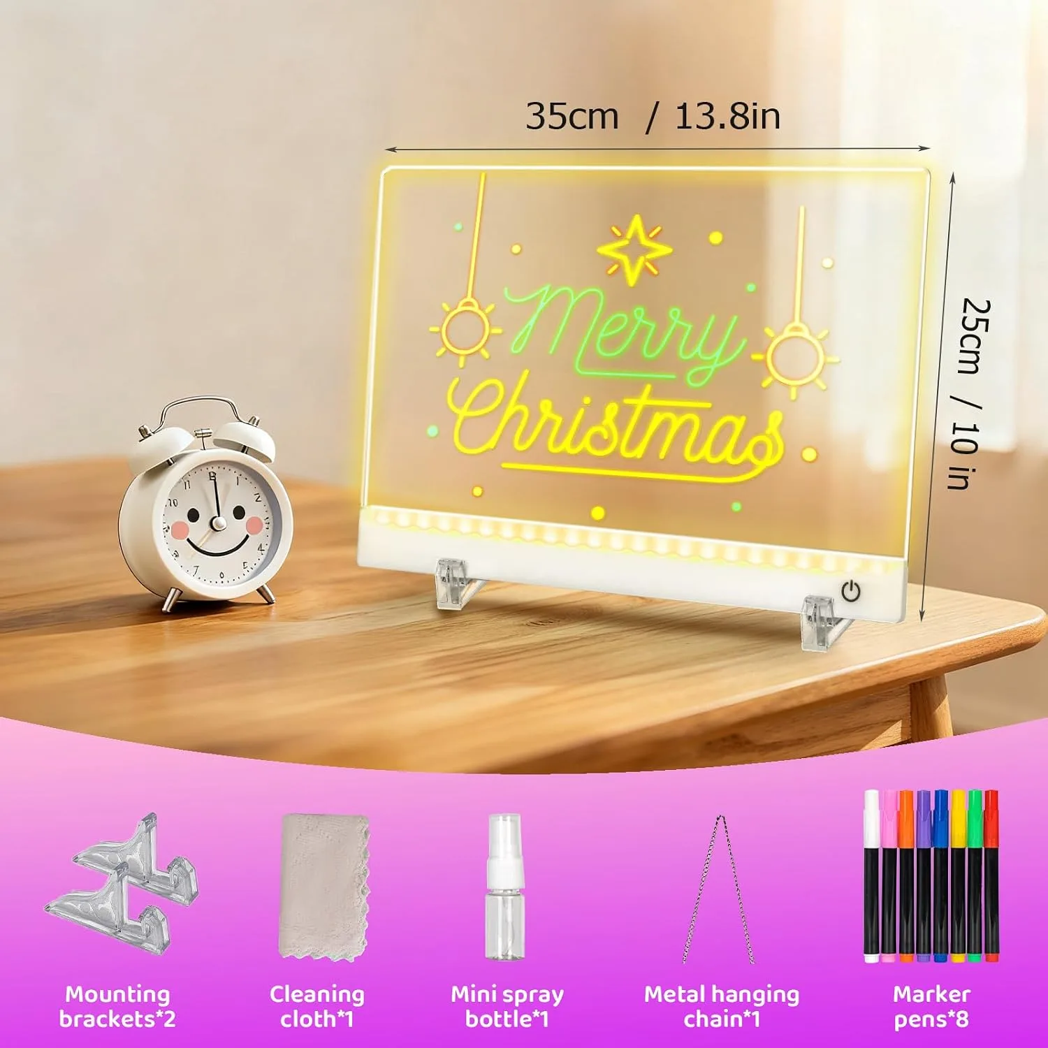 Rechargeable LED Drawing Board for Kids, 13.8 x 10in Drawing Tablet