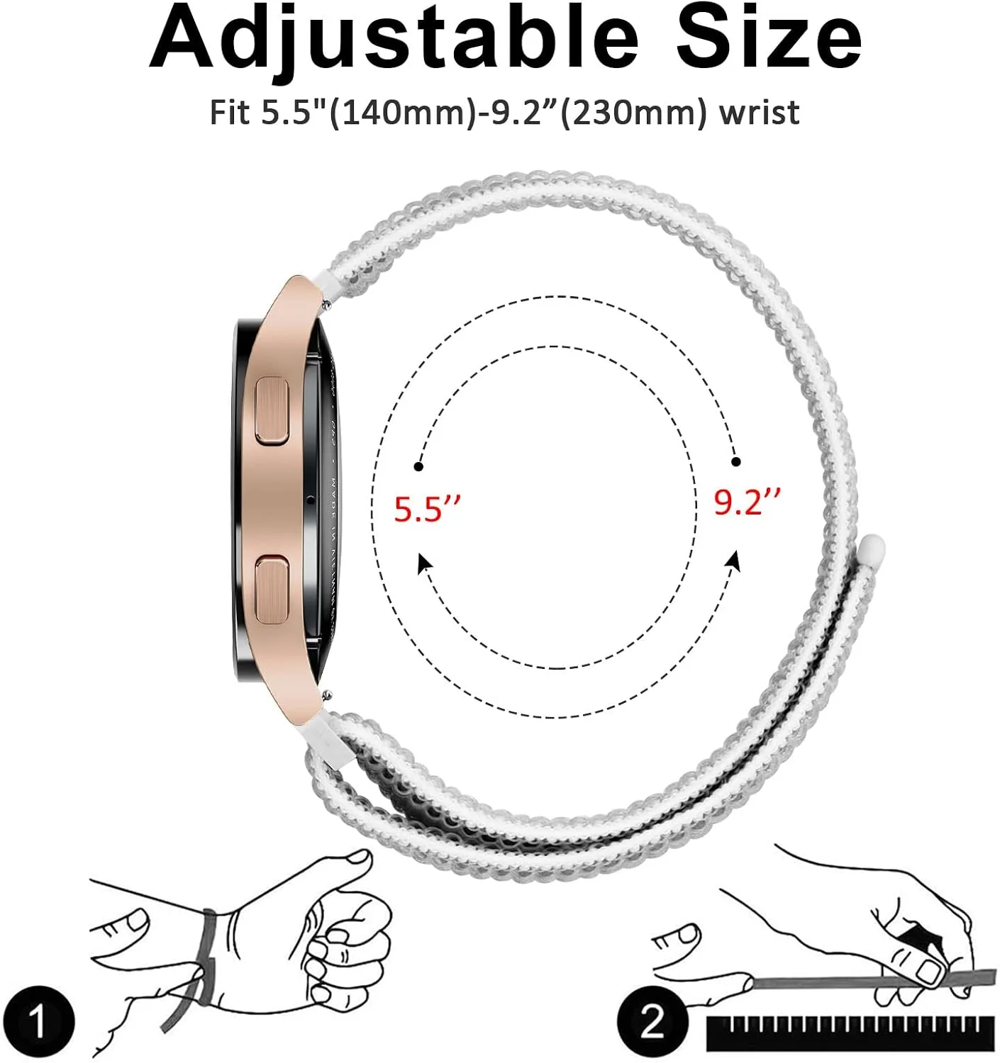 Amzpas Nylon Bands Compatible with COROS PACE 4 / PACE 3 / Pro/APEX 2 Pro/APEX Pro/APEX 46mm Men Women, 22mm Soft Sport Replacement Strap for Coros Pace 4/3 Watch