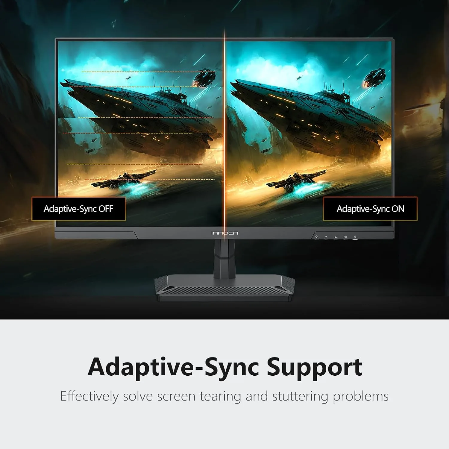 INNOCN 24.5" 1440P 240Hz Gaming Monitor Fast IPS HDMI 2.1, DP, Black, 25G2S