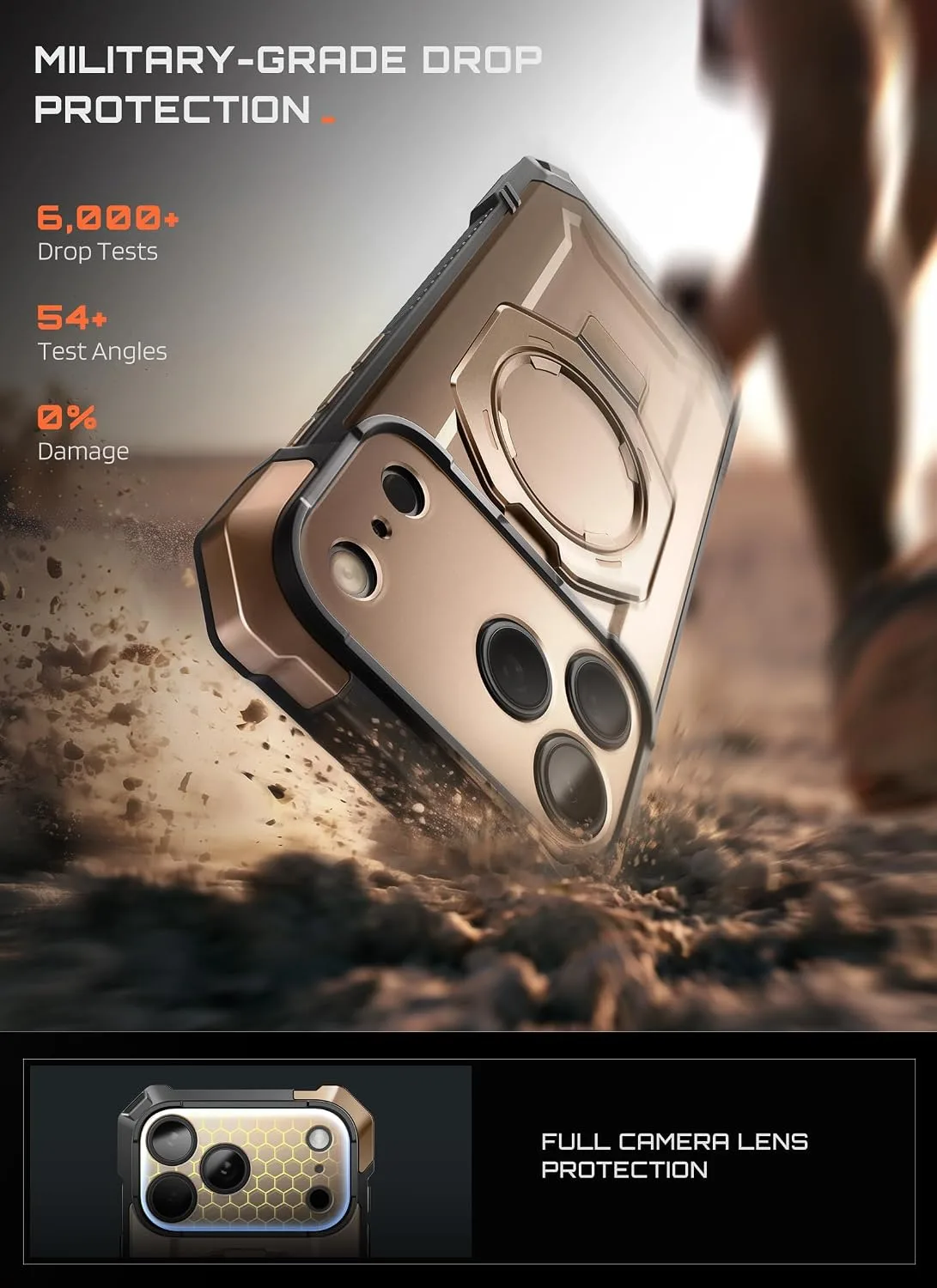 SUPCASE for iPhone 18 Pro Case / 17 Pro Case with Stand, Desert