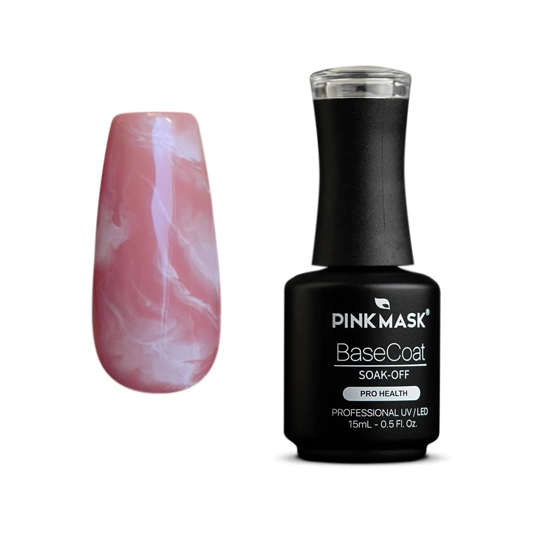 PINK MASK Gel Color- Base Coat - Blooming -Professional Polish Nail - 15 ml - 0.5 Oz - Gel Polish UV/LED