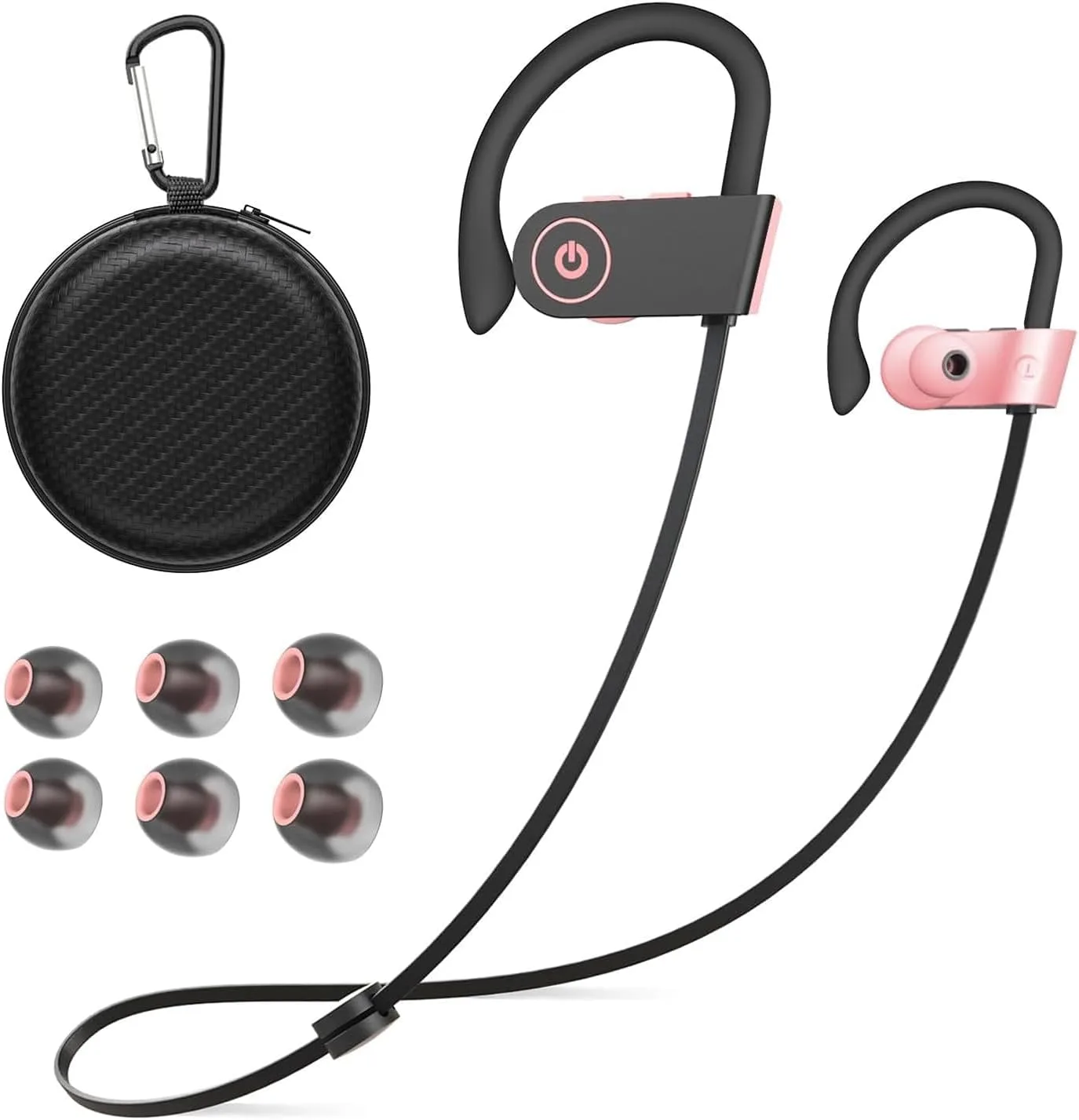 Audífonos Bluetooth Joywise inalámbricos deportivos rosa IPX7 16 horas
