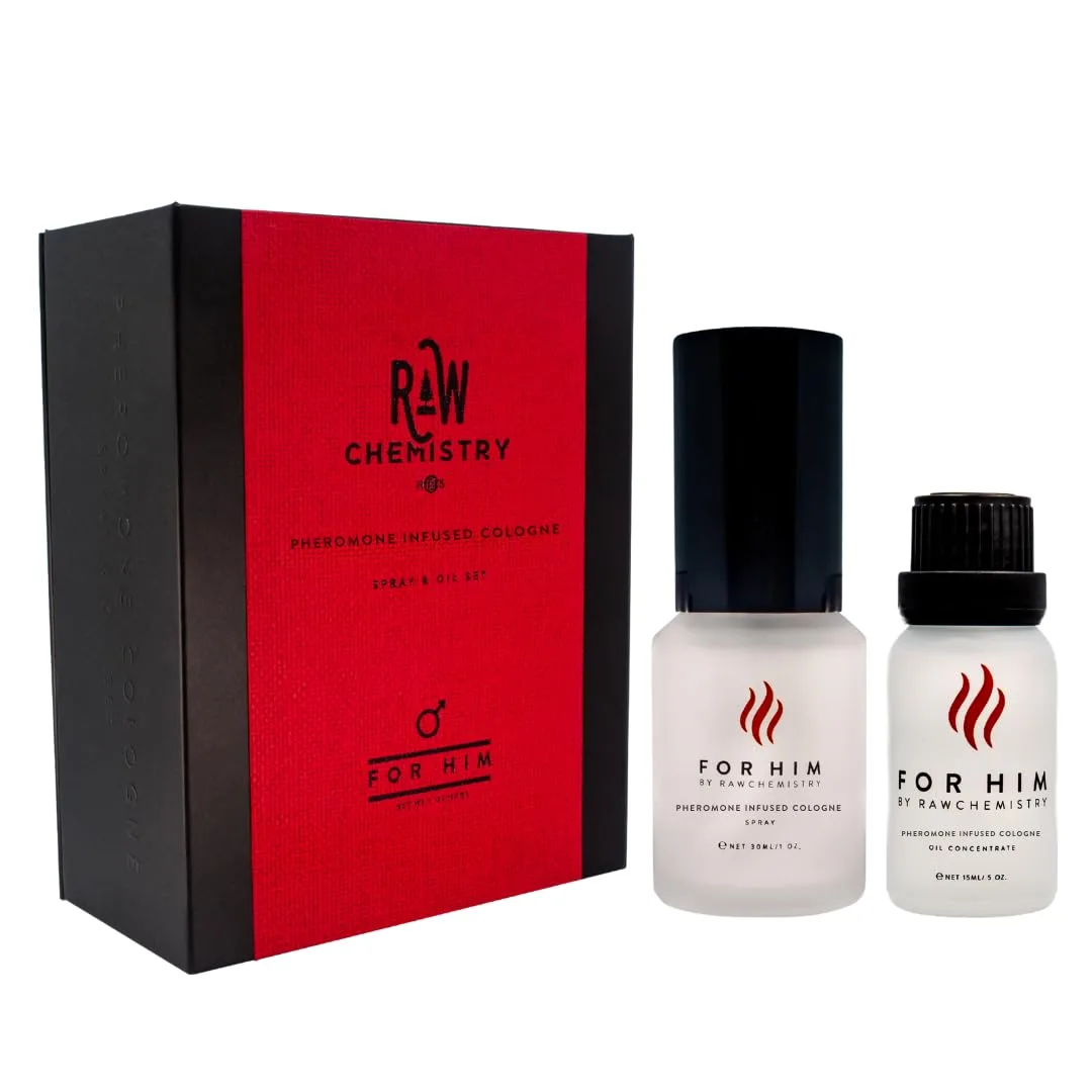 RawChemistry For Him Pheromone Infused Cologne Gift Set for Men, 1.5 oz