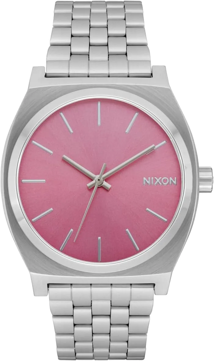 NIXON Time Teller A045 - 100m Water Resistant Men's Analog Fashion Watch (37mm Watch Face, 19.5mm-18mm Stainless Steel Band)