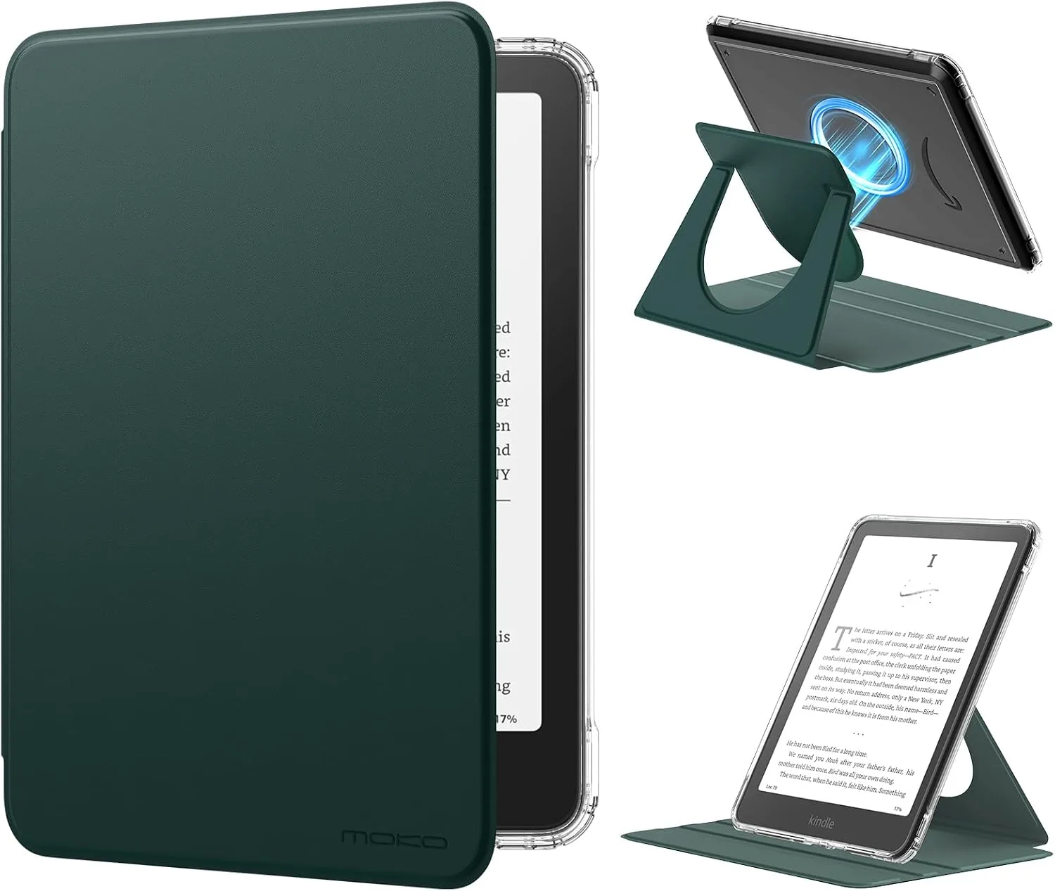 MoKo 360°Rotating Case for 7" Kindle Paperwhite 12th Gen 2024 & Colorsoft