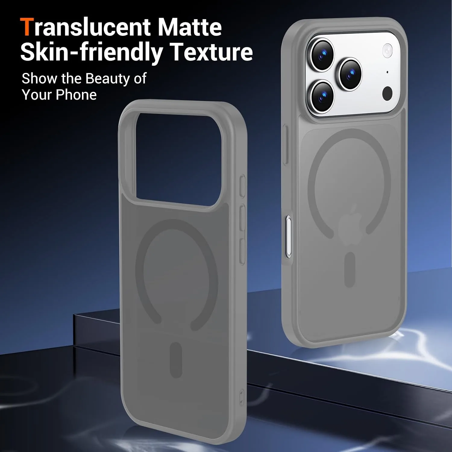 Temdan for iPhone 18 Pro Case/iPhone 17 Pro Case, Titanium Gray