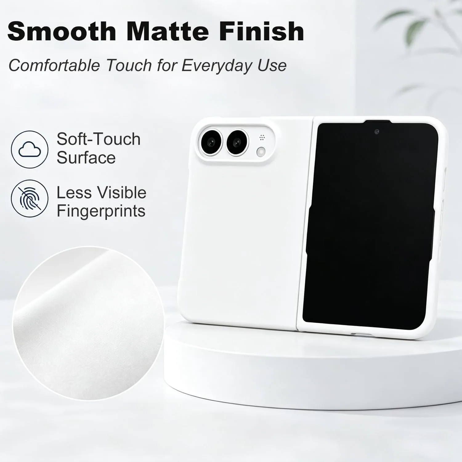 Matte PC Case for iPhone Duo - White