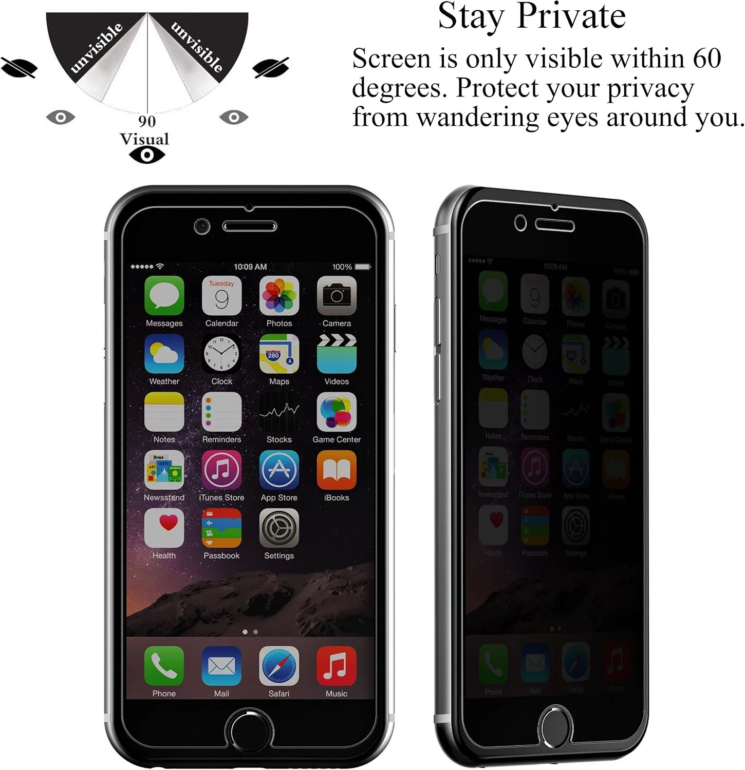 Ailun 3 Pack Privacy Screen Protector iPhone SE 2020/2022, iPhone 8/7/6/6s