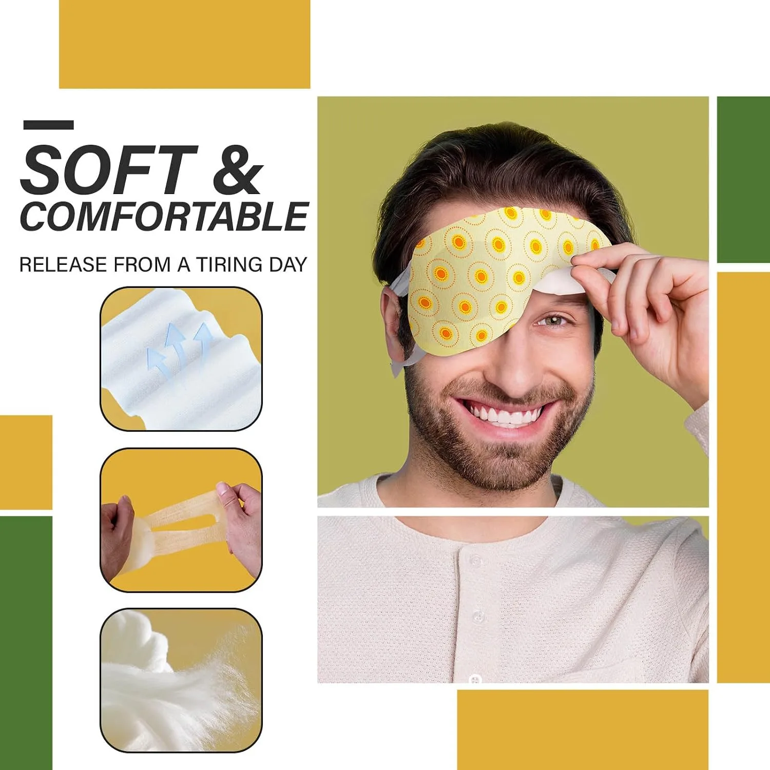16 Packs Steam Eye Masks for Dry Eyes Heating Eye Mask Warm Compress for Eyes Relief Stress, Eye Fatigue Travel Essential Self Heating Moist Sleep Mask SPA Accessories