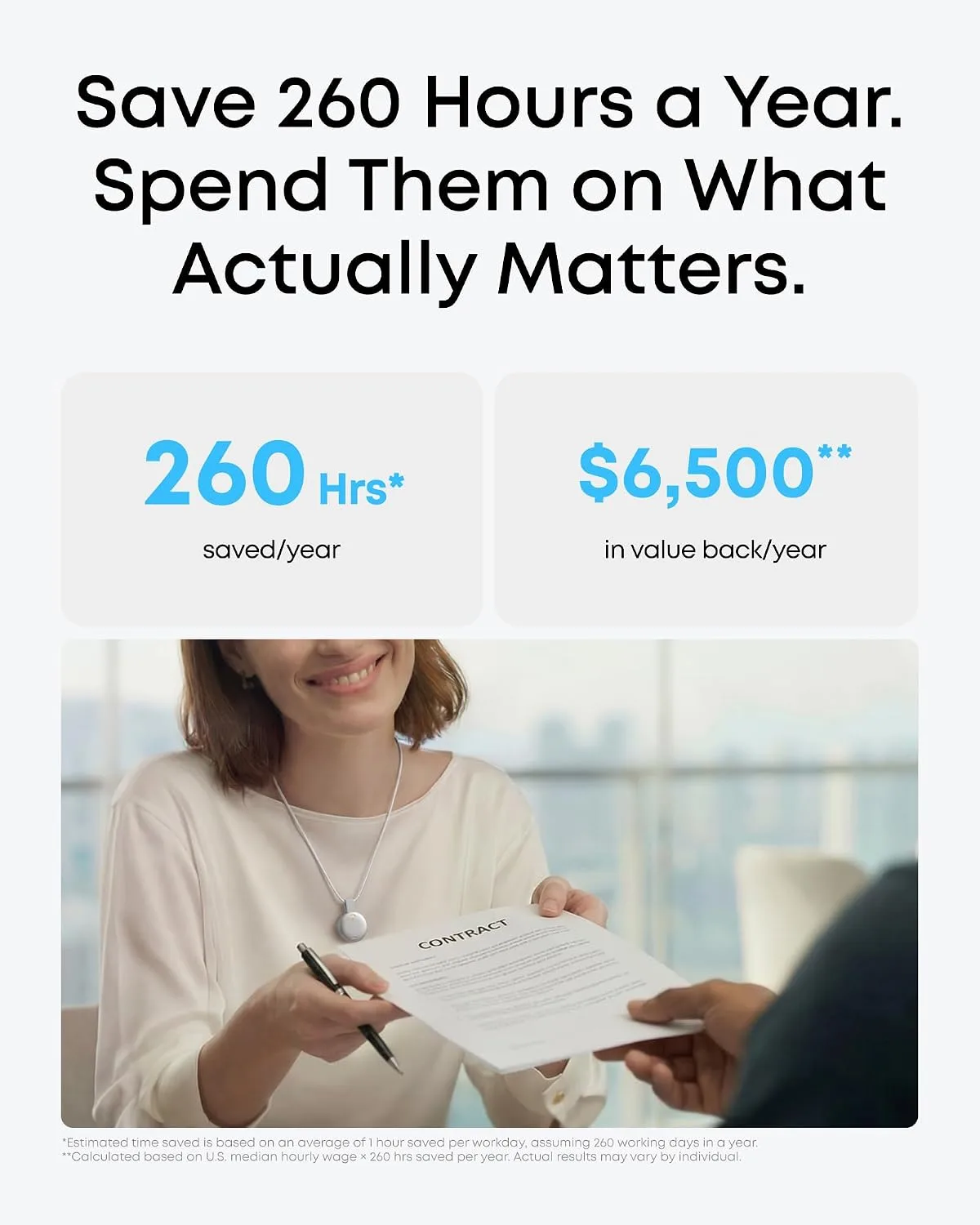 soundcore Work by Anker, Coin-Sized AI Voice Recorder, 64GB, MFi Certified