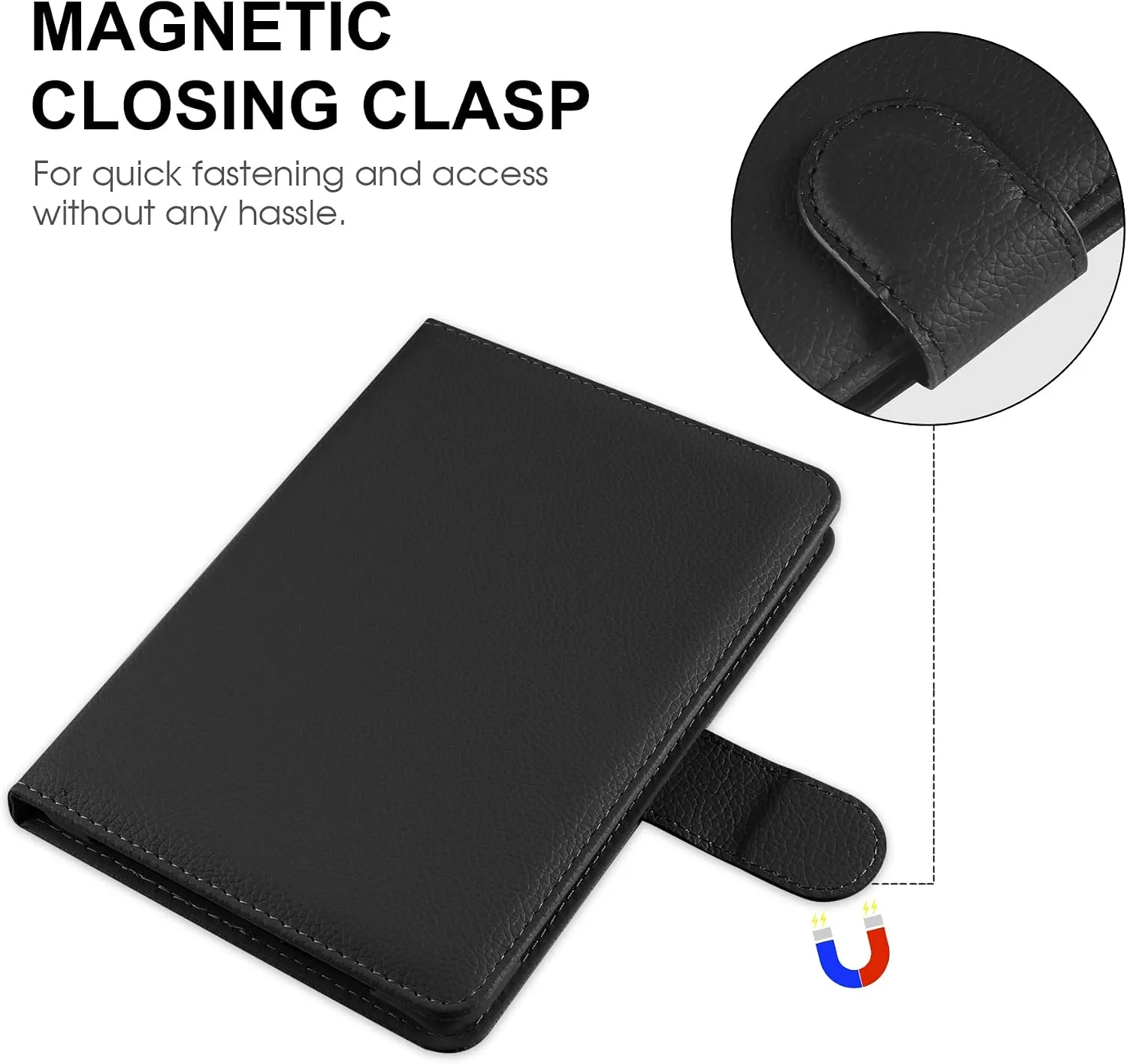 HoYiXi Universal Case for 6-inch Kindle eReader Compatible with Kobo/Voyaga/Pocketbook/Tolino E-Book Reader,6'' eReader Protective Cover with Built-in Card Slot,Black