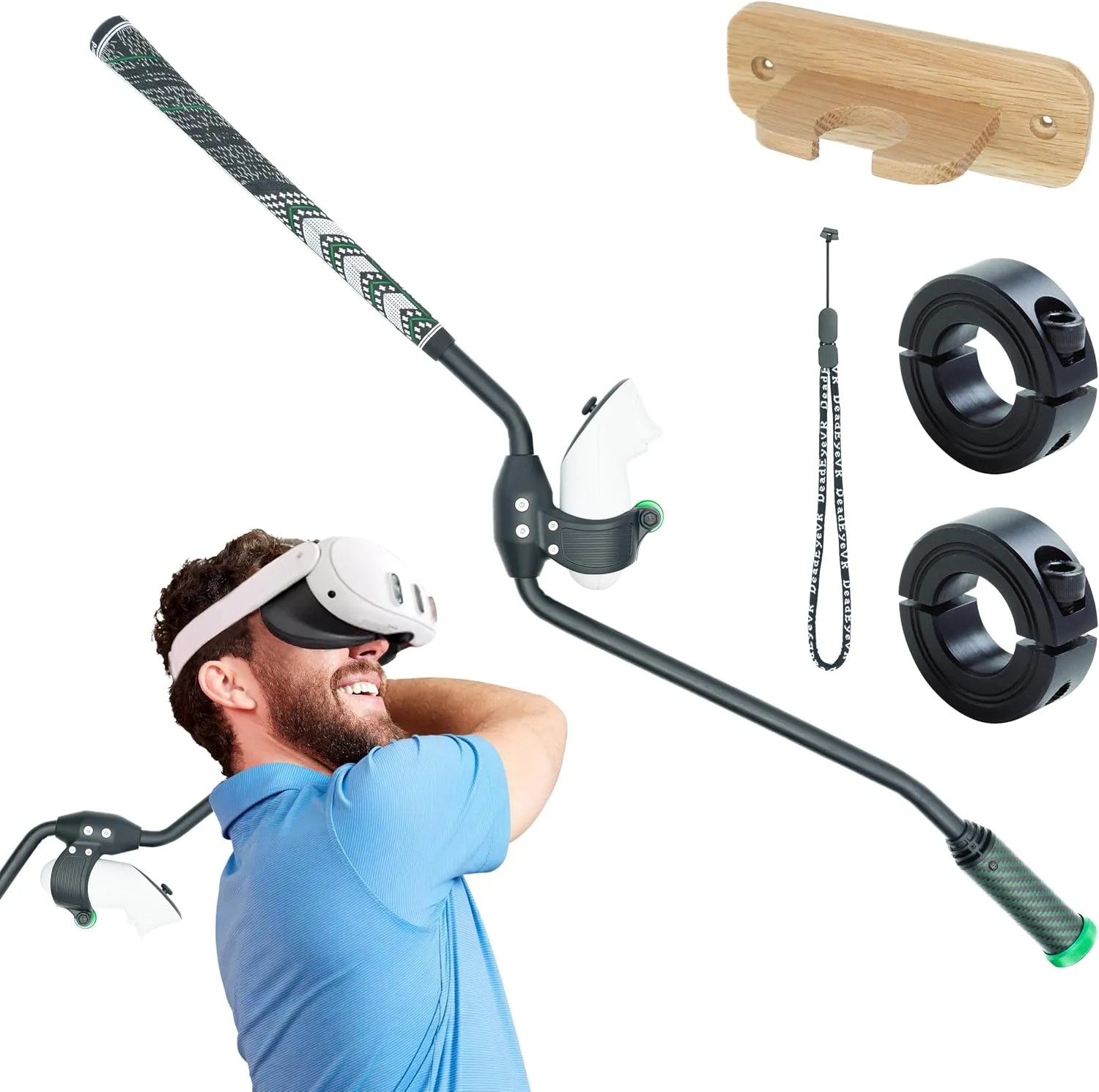 DeadEyeVR - DriVR Golf Club for Quest - Realistic VR Golf Simulator Handle - Weighted VR Golf Club Grip for Enhanced Play (DriVR Apex)