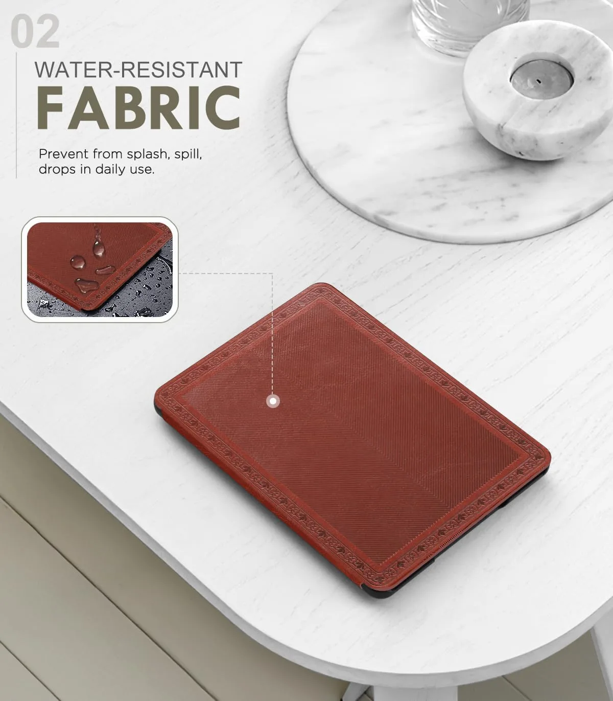 Moko Case for 7" Kindle Paperwhite 12th Gen 2024/Colorsoft, Vintage Twill