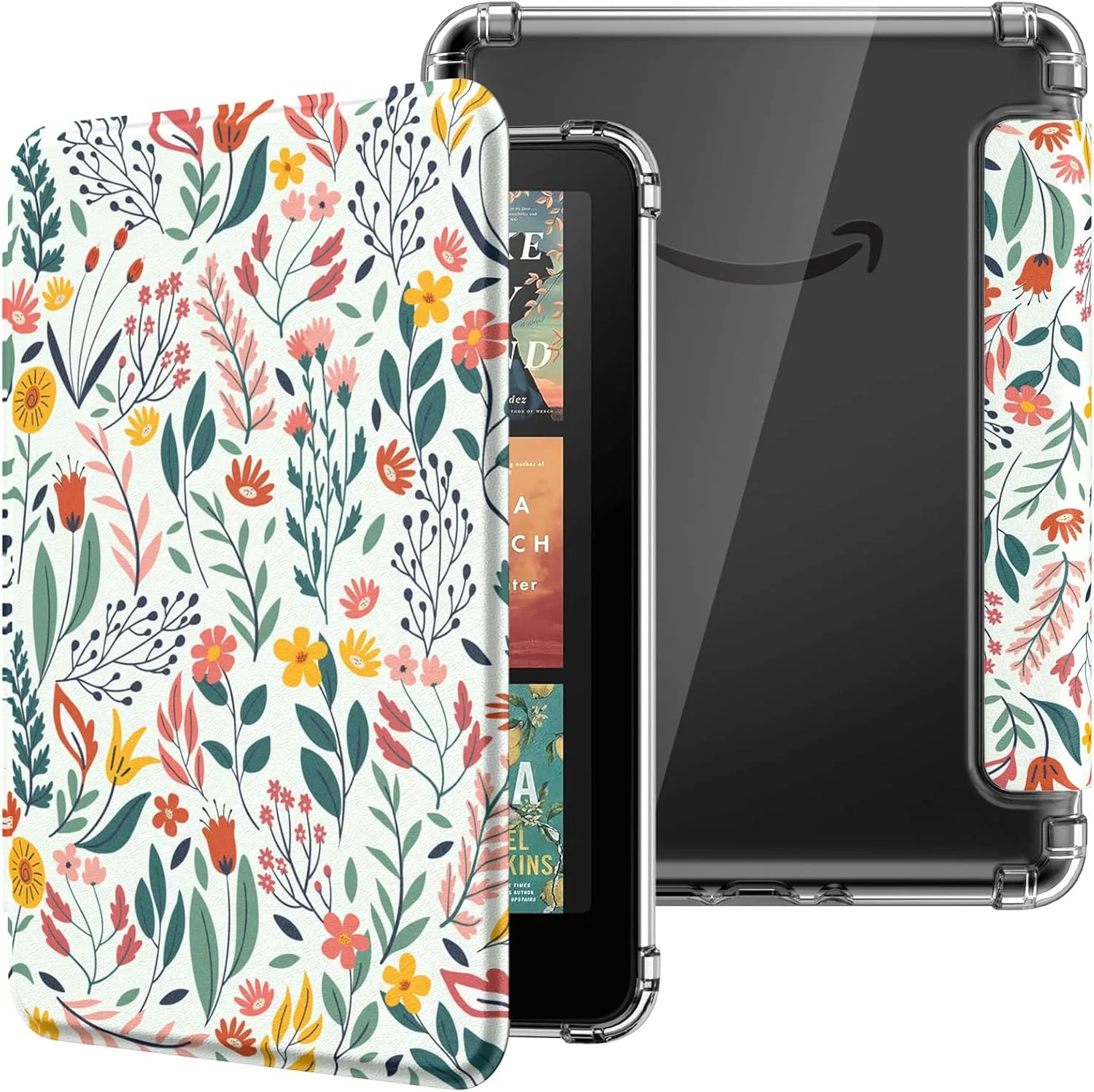 MoKo Case for Kindle Paperwhite 12th Gen & Colorsoft 2024, Flowers