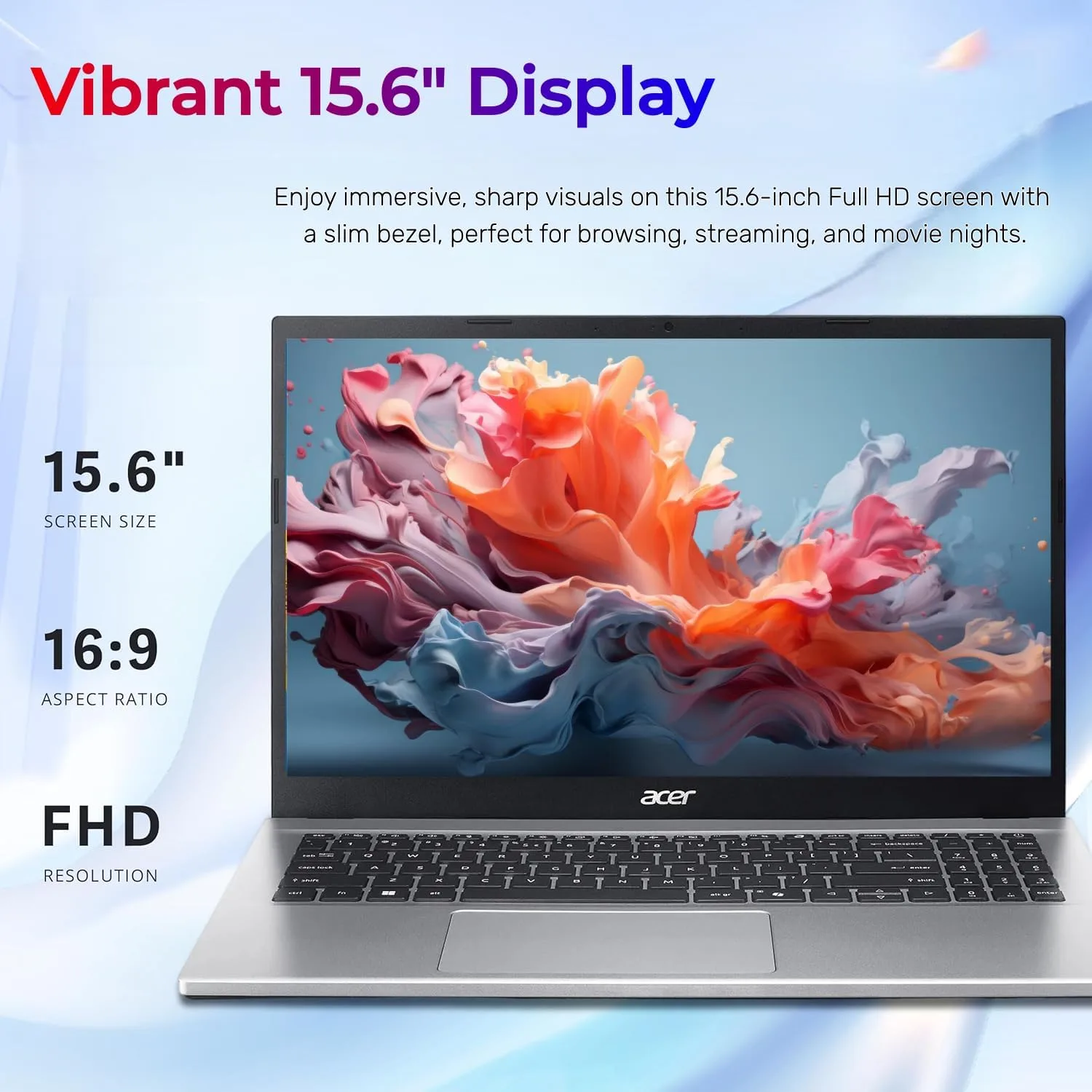 Acer Aspire Go Business Laptop, 15.6" FHD Display, AMD Ryzen 7 (8-Core 16-Thread), 16GB RAM, 1TB SSD, Wi-Fi 6, Windows 11, Copilot AI, Smooth Multitasking