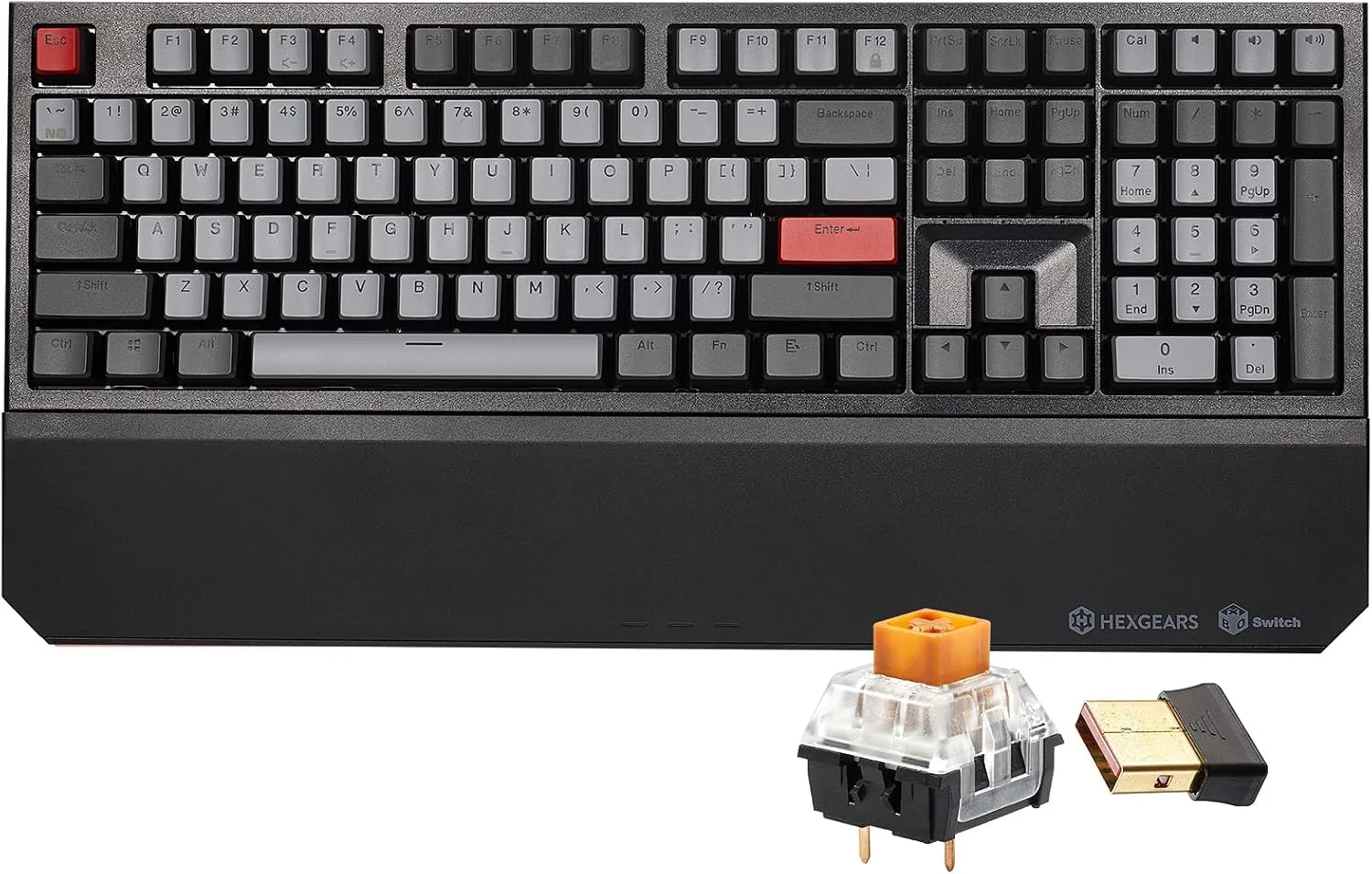 Teclado Gamer Hexgears X5 Wireless Mecánico 108 Teclas Dark Knight