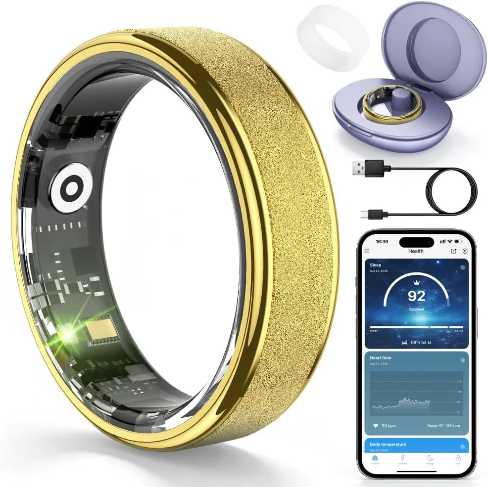 COLMI Ring 2 Radiant Smart Ring, Smart Ring for Women & Men, No App Fee.