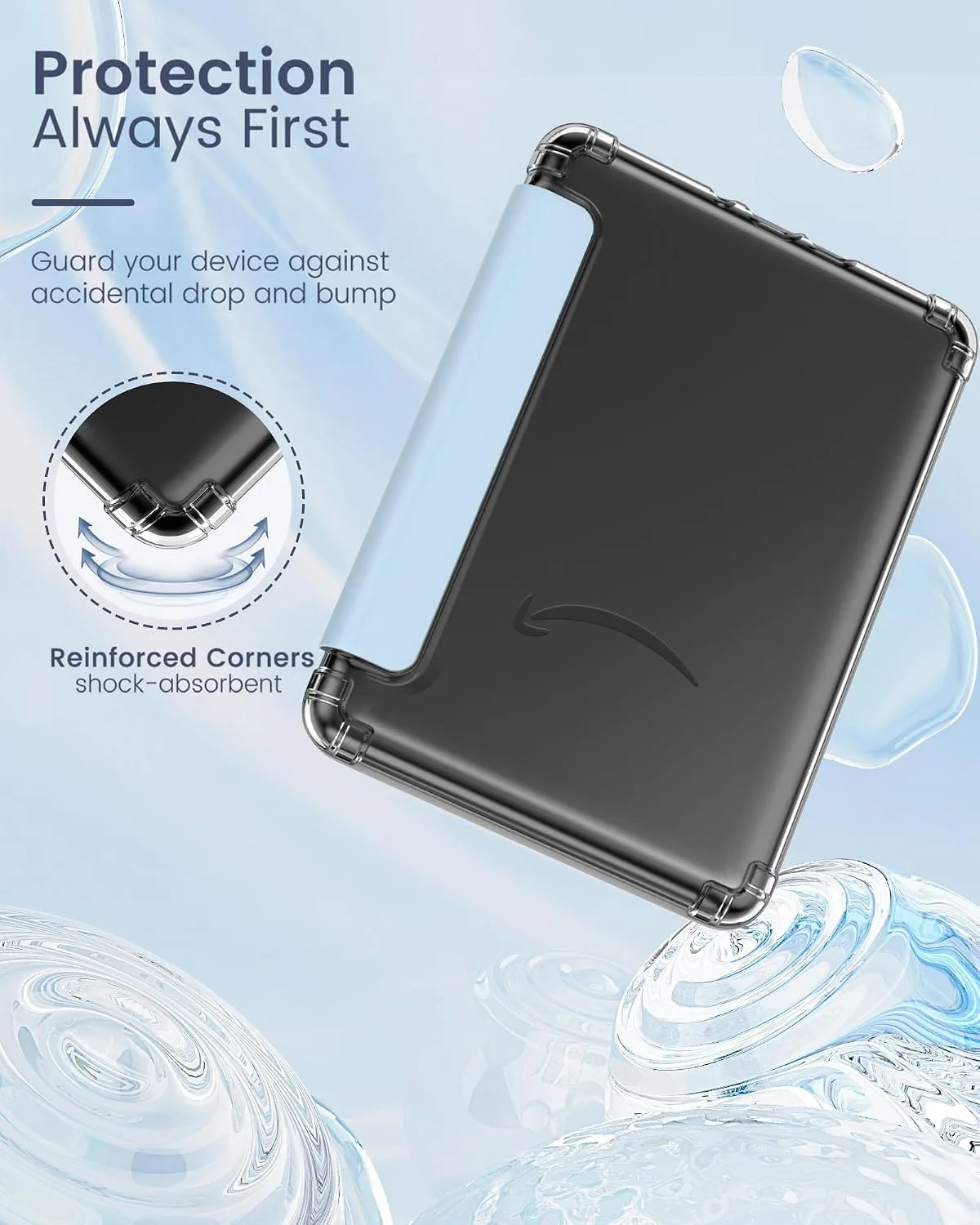 MoKo Case for Kindle Paperwhite 12th Gen & Colorsoft 2024, Sky Blue