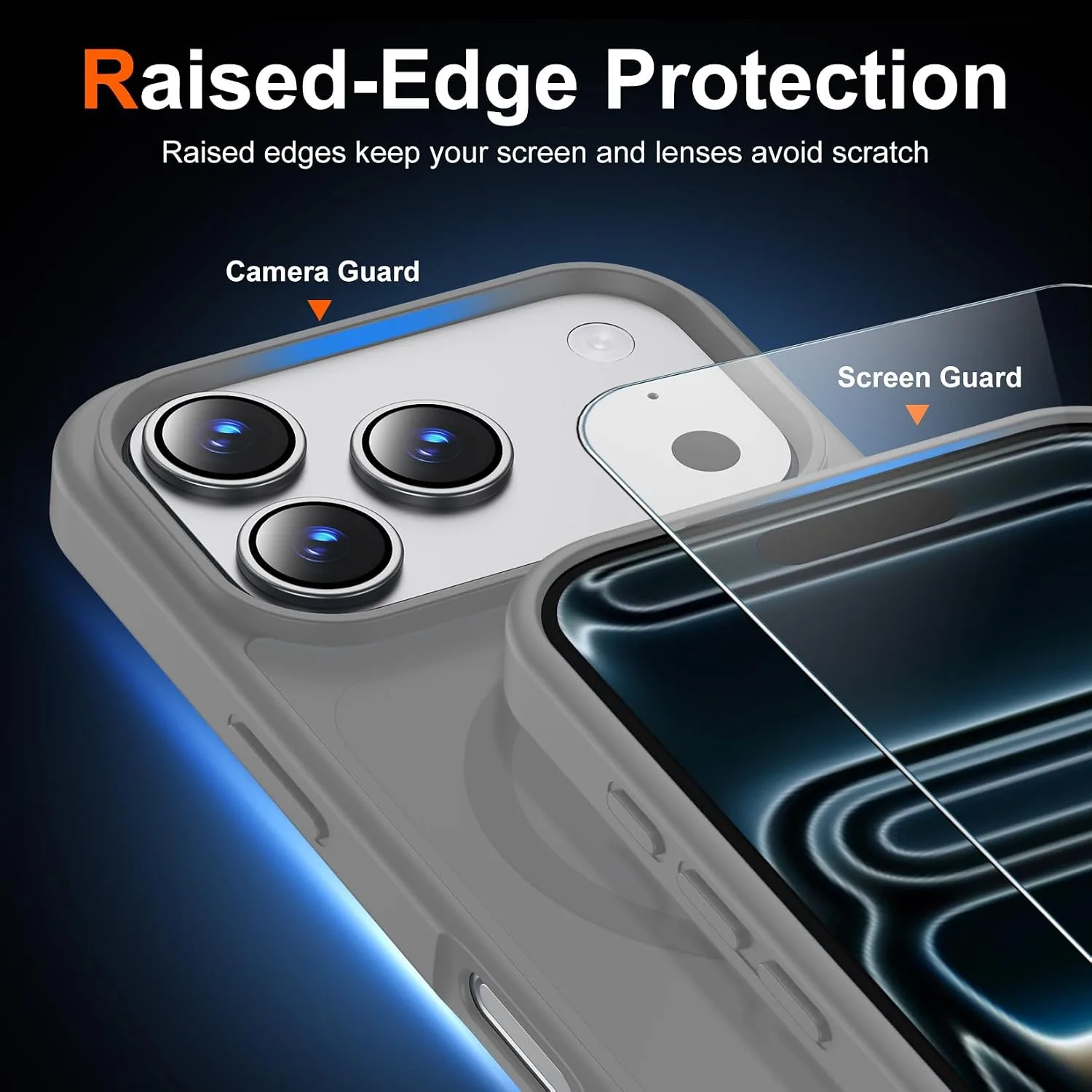 Temdan for iPhone 18 Pro Case/iPhone 17 Pro Case, Titanium Gray
