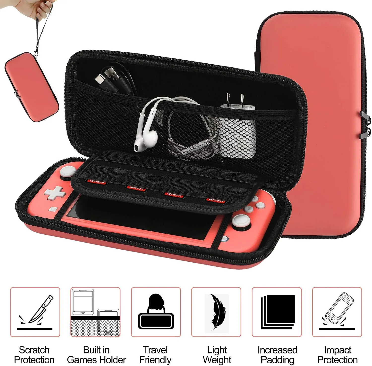 Switch Lite Case 16-in-1 Accessories Bundle for Nintendo Switch Lite (2019)