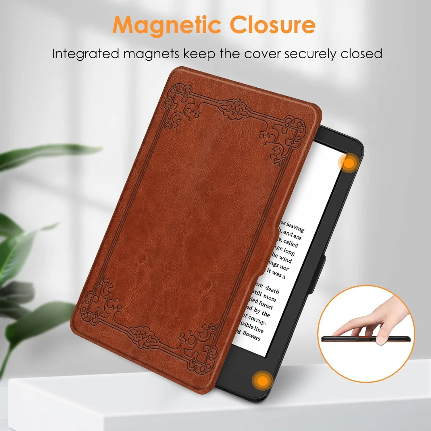 Fintie Slimshell Case for 6" Kindle 2024/2022 11th Generation, Brown