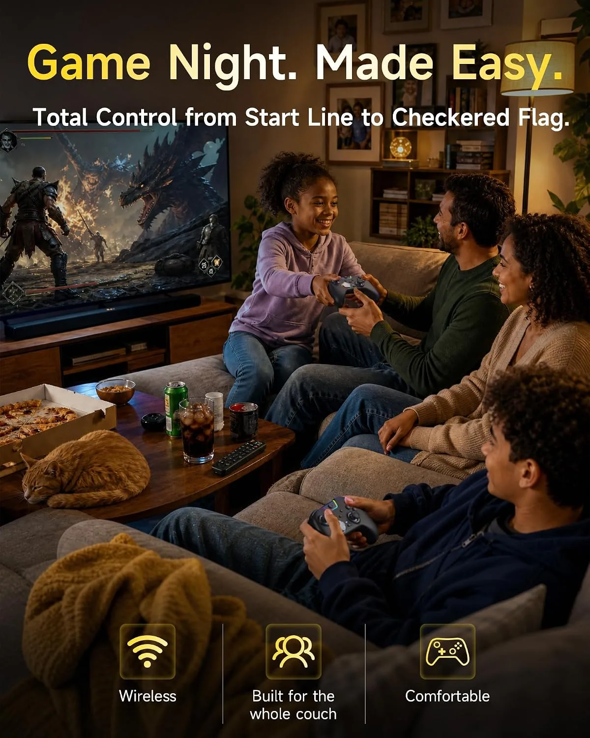 EasySMX X05Pro Wireless PC Gaming Controller with Smart Charging Dock