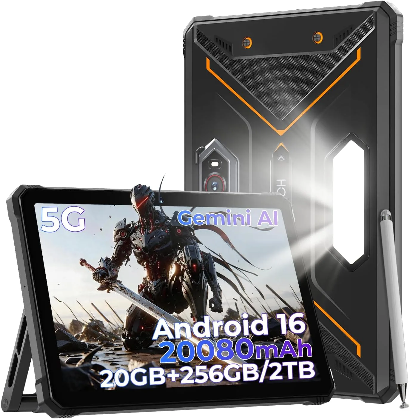 HOTWAV R9 PRO MAX 5G 20080mAh Rugged Tablet with Bracket and Stylus