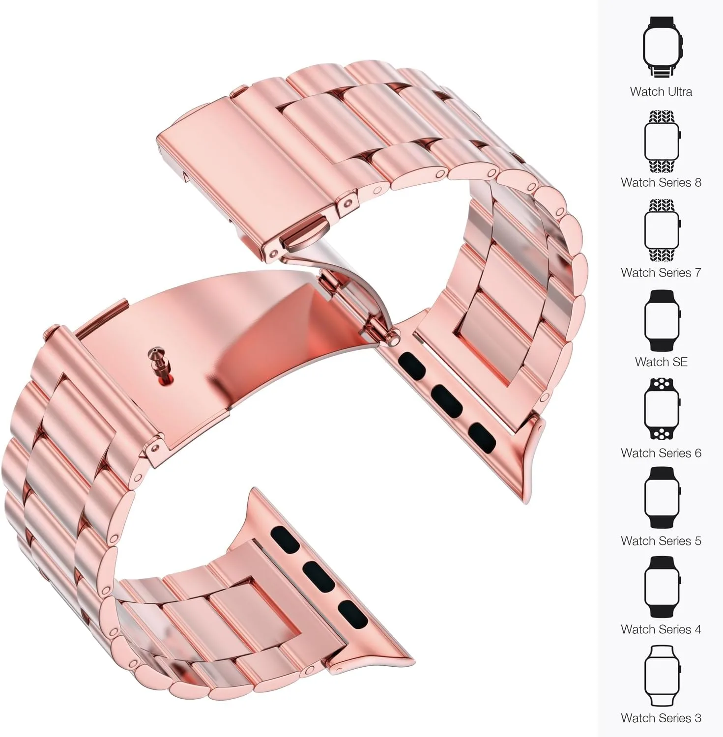 EPULY Metal Band Compatible with Apple Watch Bands for Men 42/44/45/46/49mm
