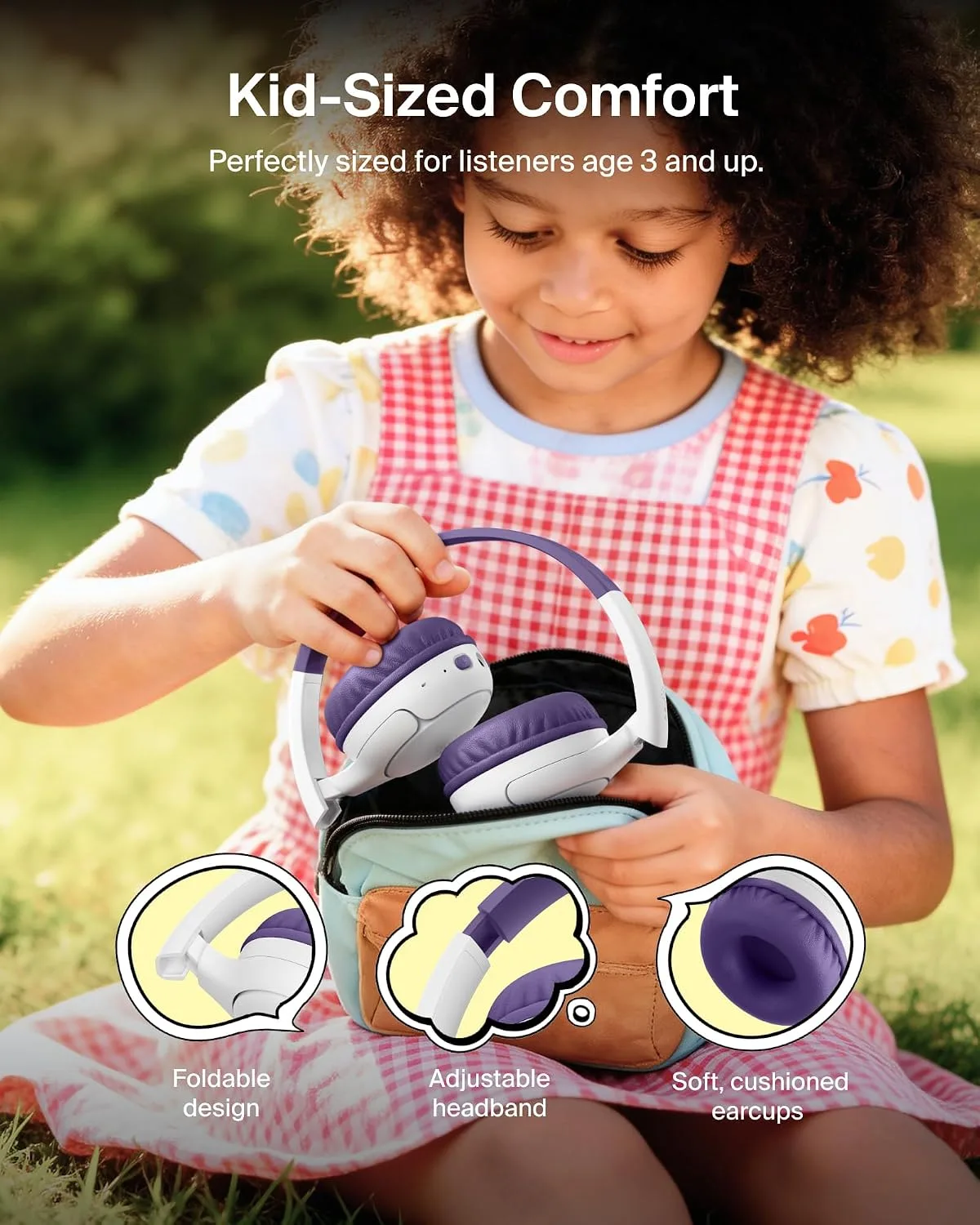 Belkin SoundForm Mini 2 Kids Headphones, Wireless & Wired, 55H Playtime