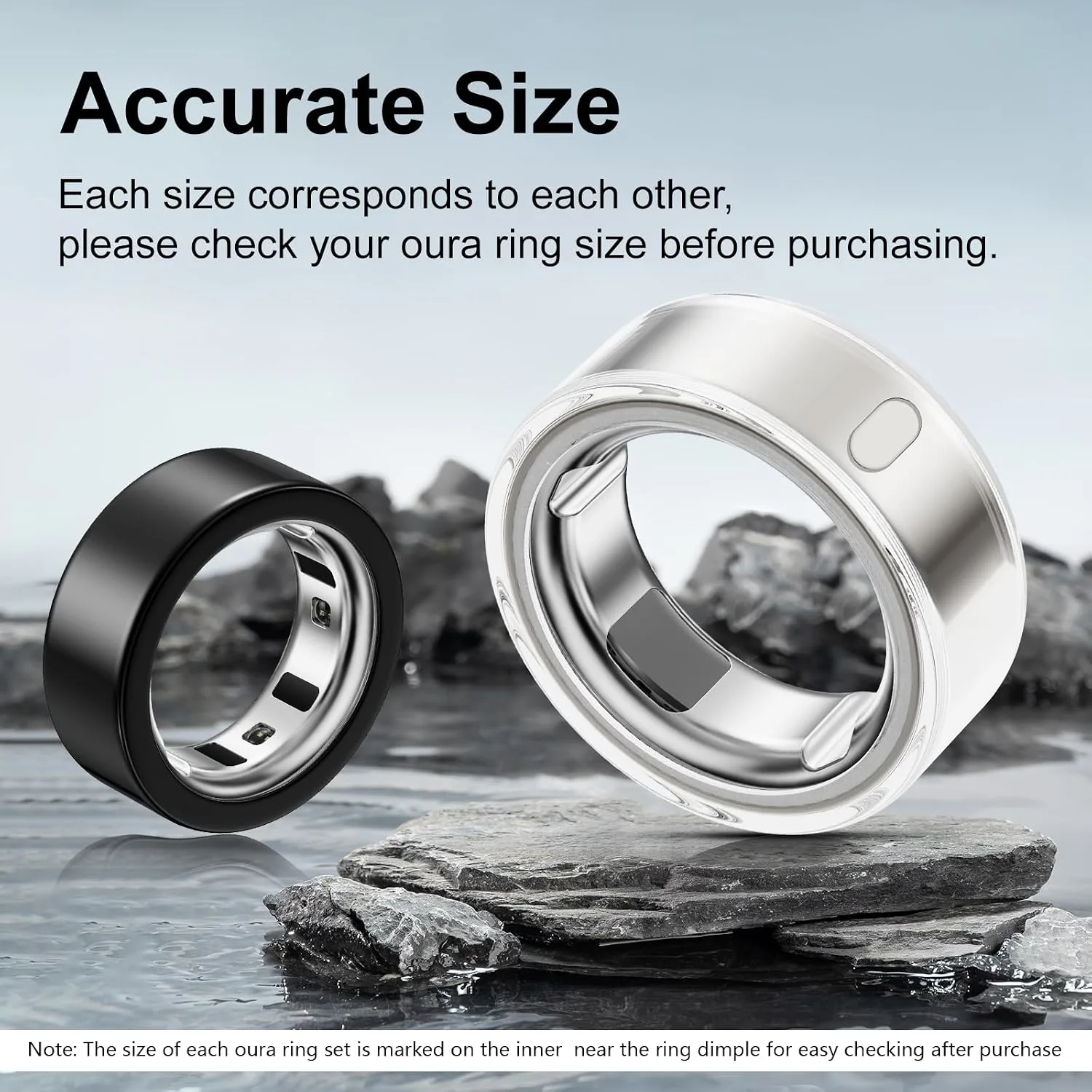 5 Pack Covers Compatible with Oura Ring 4/Oura Ring 3-Size 8