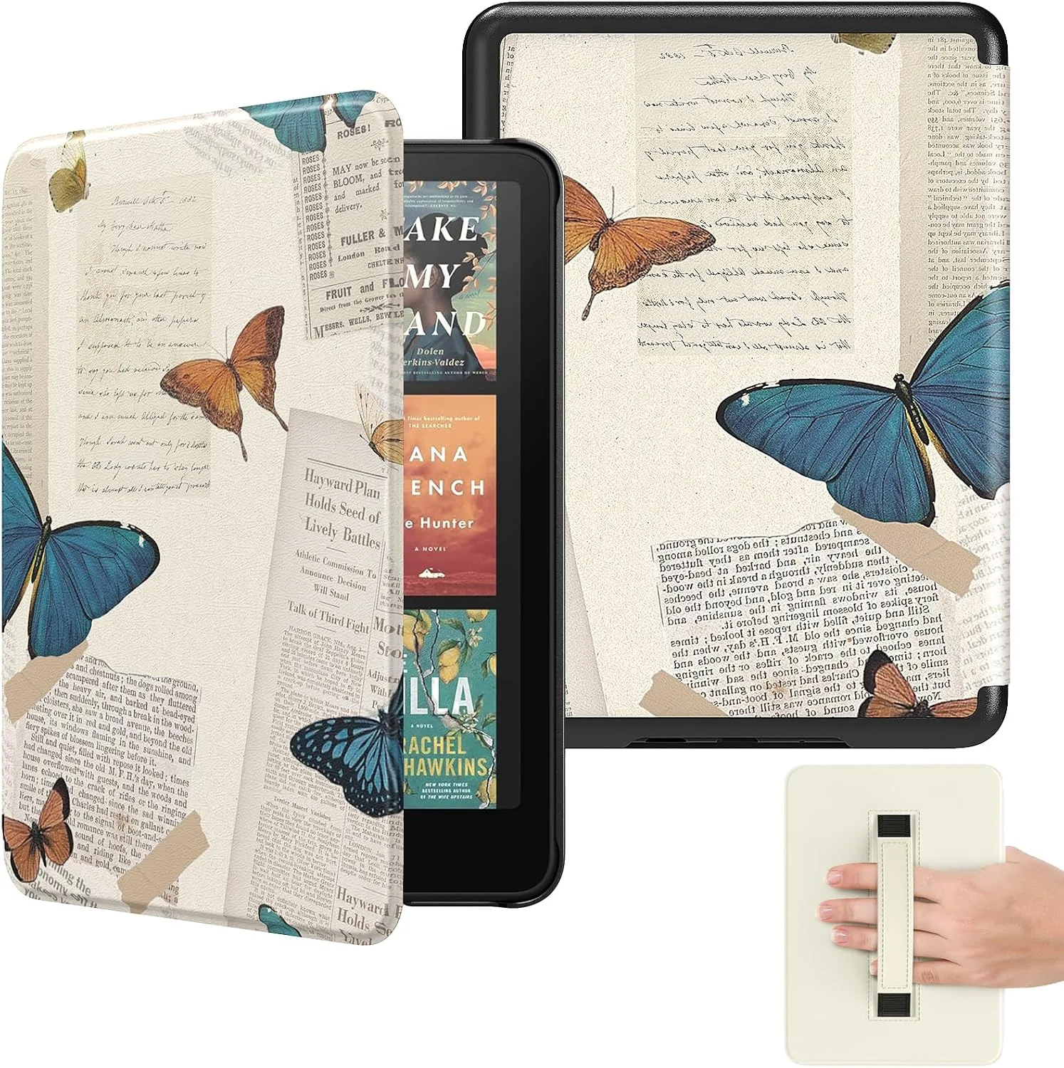 MoKo Case for 7" Kindle Paperwhite 12th Gen 2024, Vintage Butterfly