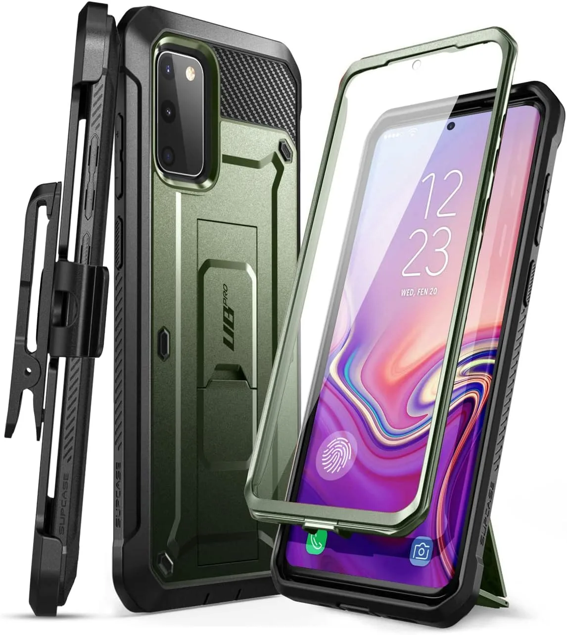 SUPCASE for Galaxy S20 FE Case with Built-in Screen Protector, Green