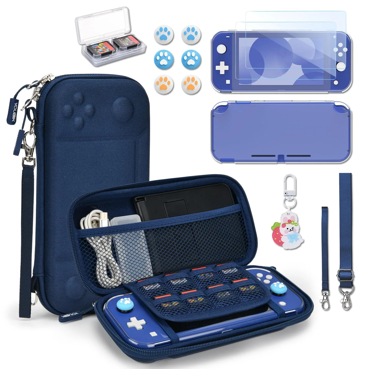 Younik Switch Lite Case, 14 in 1 Accessories Kit for NS Switch Lite (2019)
