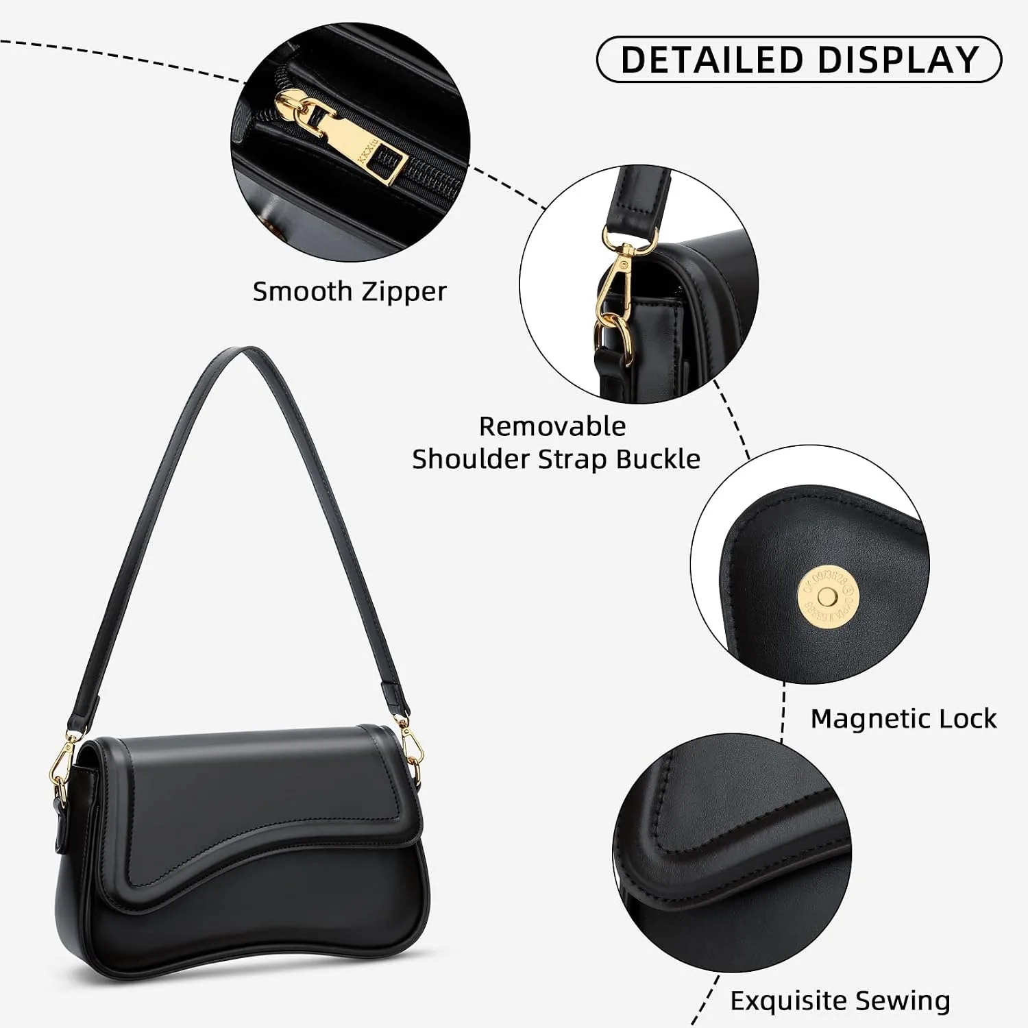 KKXIU Shoulder Bag for Women Small Hobo Handbags Cute Mini Clutch Purses