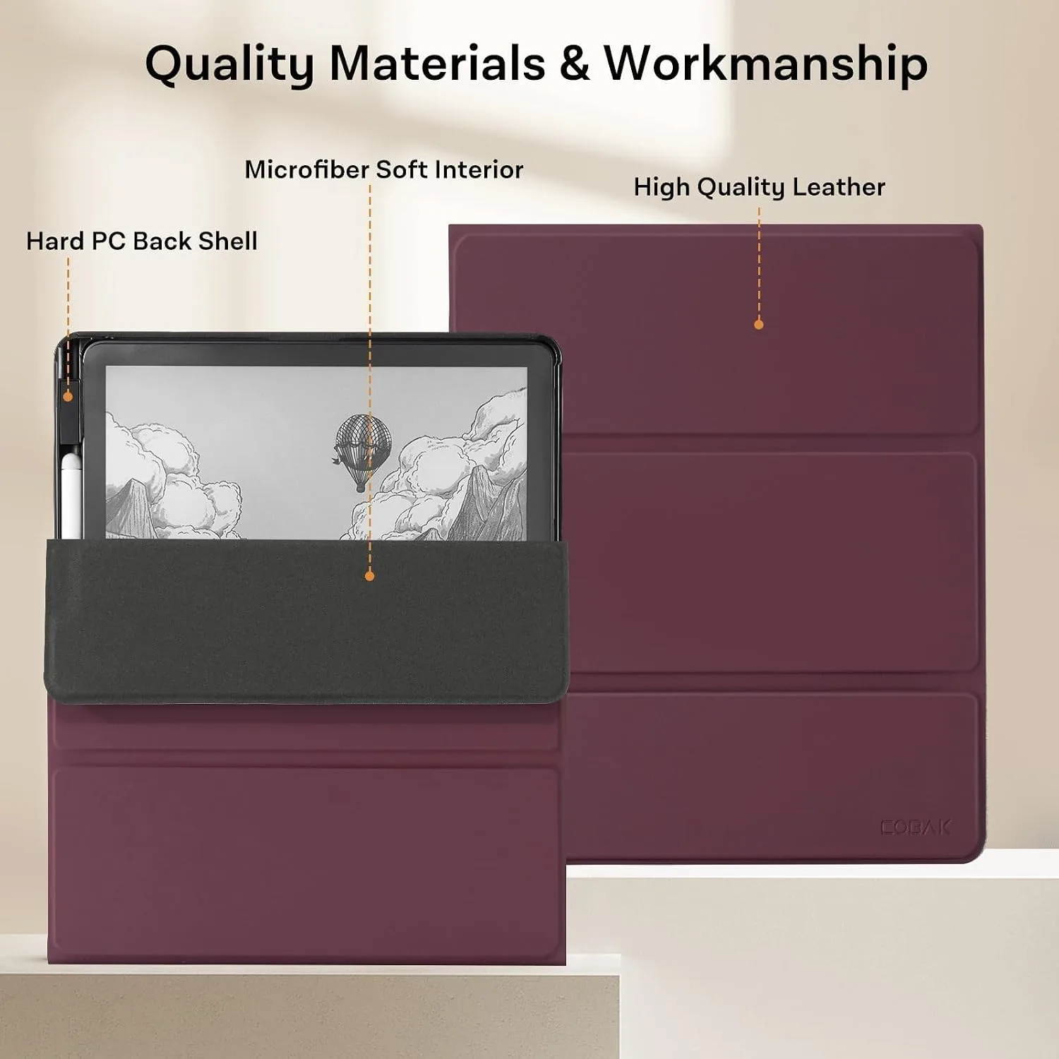 CoBak Stand Case for 11" Kindle Scribe 3rd Gen 2025 & Colorsoft