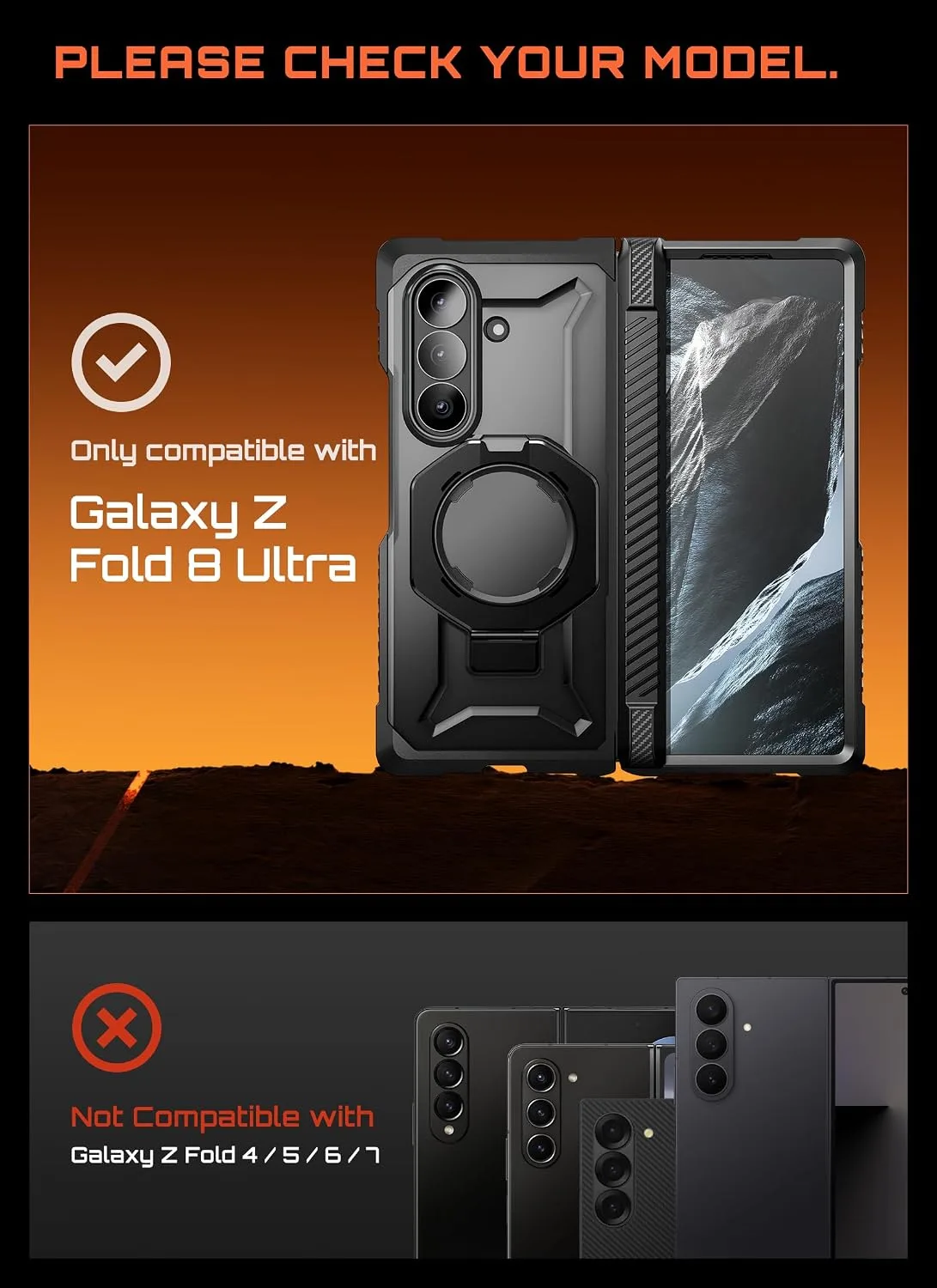 SUPCASE for Galaxy Z Fold 8 Ultra Case, Glass & Privacy Screen Protectors