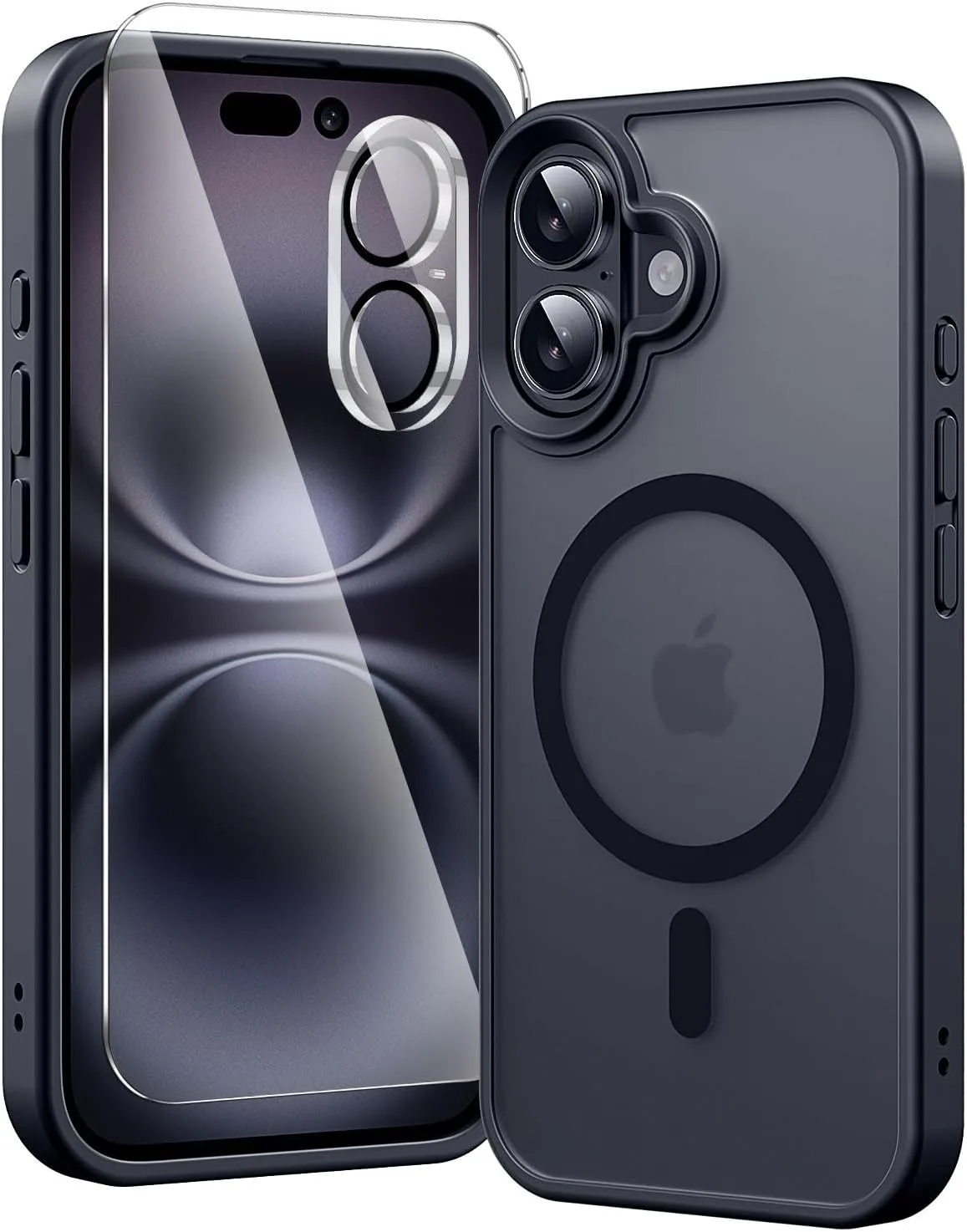 toushion 3 in 1 for iPhone 16 Case Matte Black