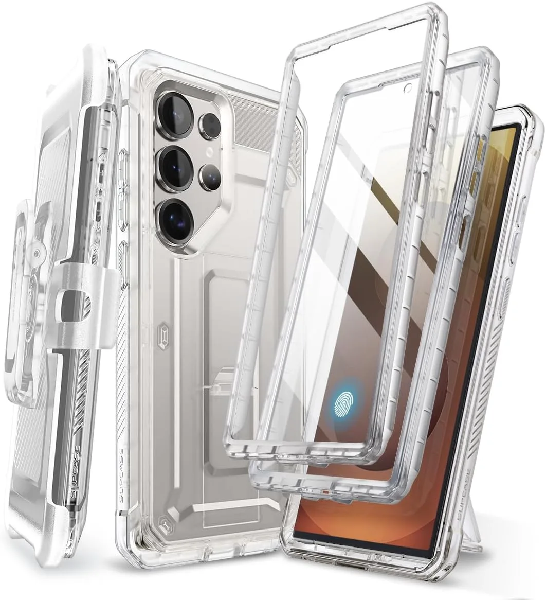 Carcasa Supcase para Samsung Galaxy S25 Ultra con protector de pantalla transparente