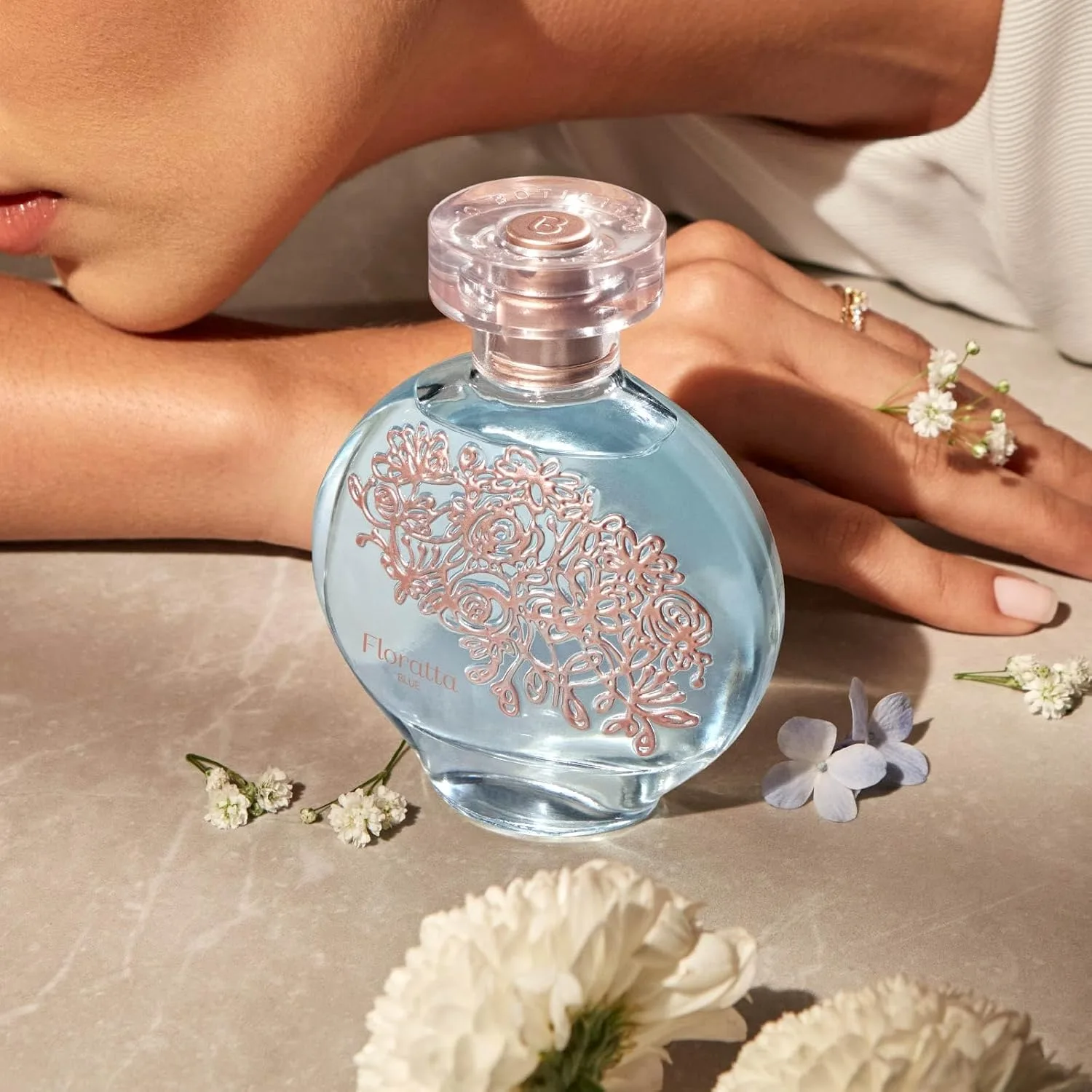 O Boticário Floratta Blue Eau de Toilette - Fresh Floral Fragrance for Women - Clean Musk & Delicate Floral Notes - Long Lasting Everyday Womens Perfume - Cruelty-Free & Vegan - 2.5 oz (75 ml)