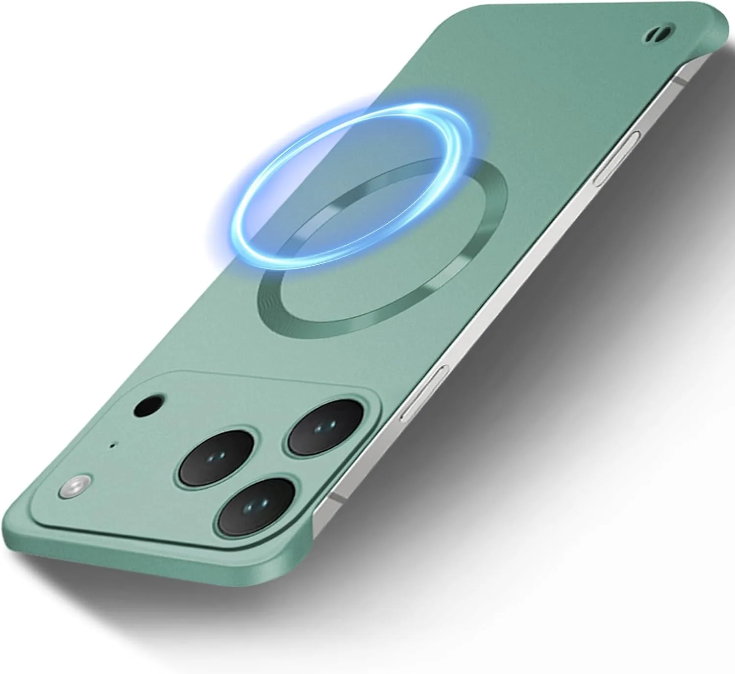 Case for iPhone 18 Pro, Magnetic Phone Case Compatible with Mag-Safe，Green