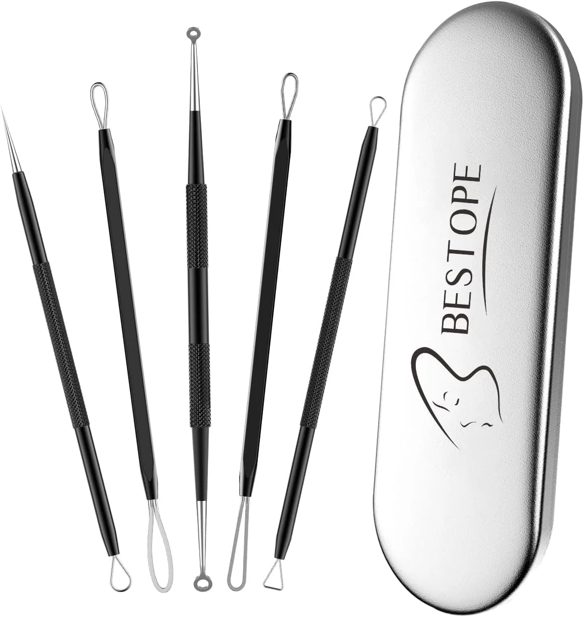 TAYTHI Blackhead Remover Tool, Pimple Popper Tool Kit, Blackhead Extractor tool for Face, Extractor Tool for Comedone Zit Acne Whitehead Blemish, Stainless Steel Extraction tools