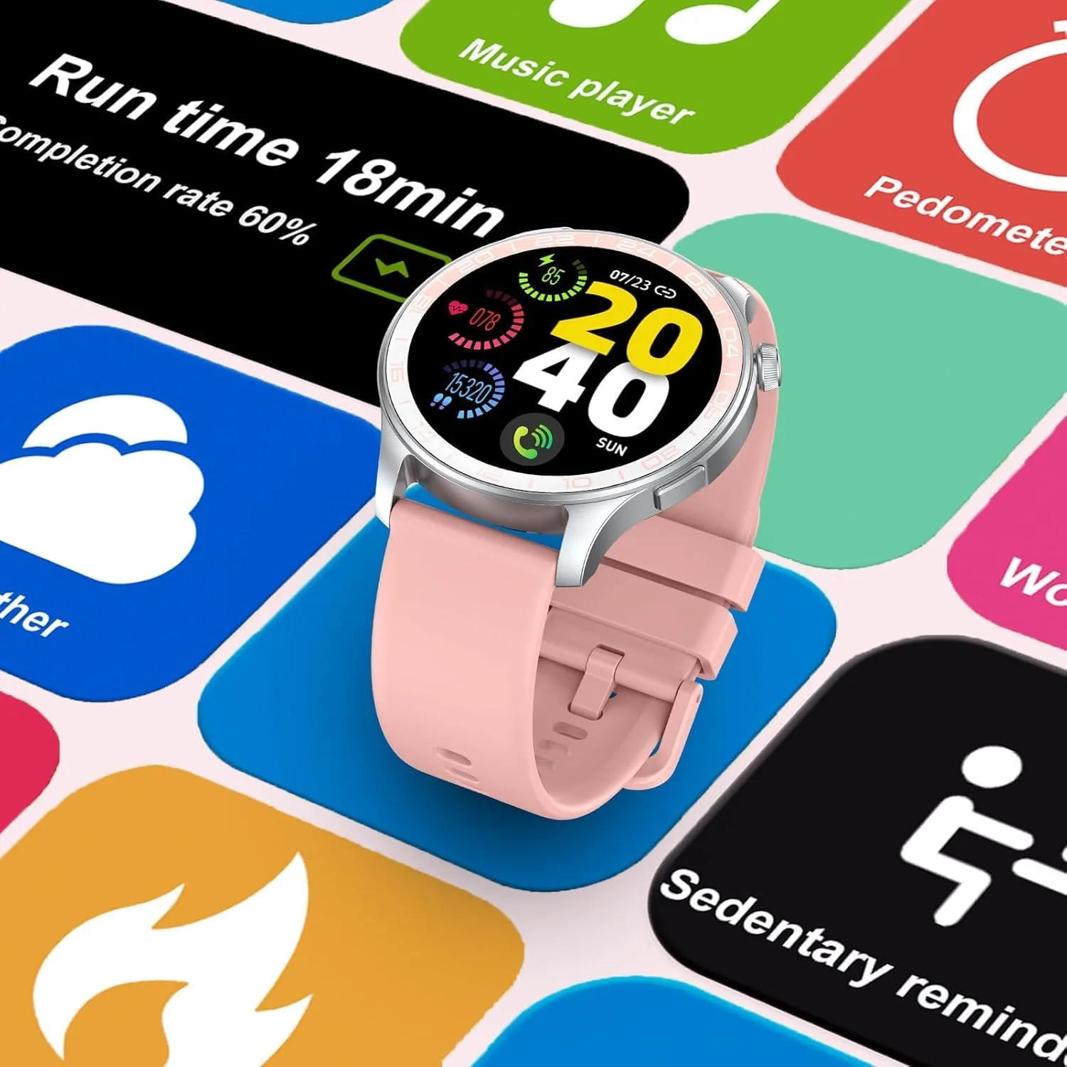 Smart Watch (Answer/Make Call), 1.43" HD AMOLED Smartwatch for Men Women