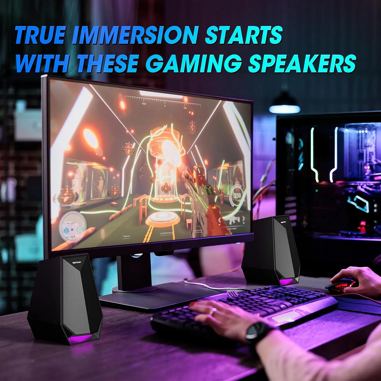 BESTISAN Computer Gaming Speakers for Desktop PC