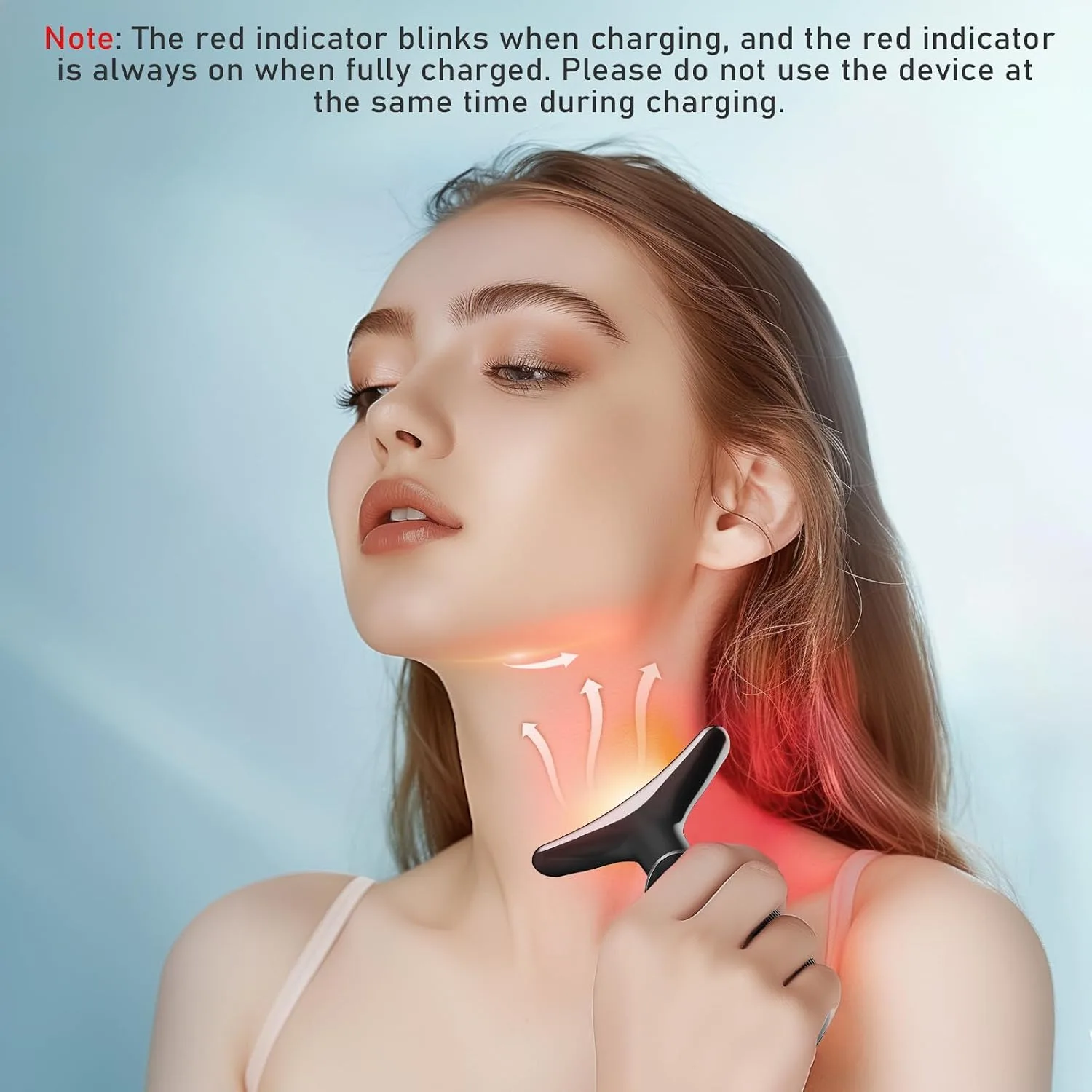 Face Neck Tool for Skin Care, Electric Neck Face Lifting Device for Wrinkle Removal (Black)