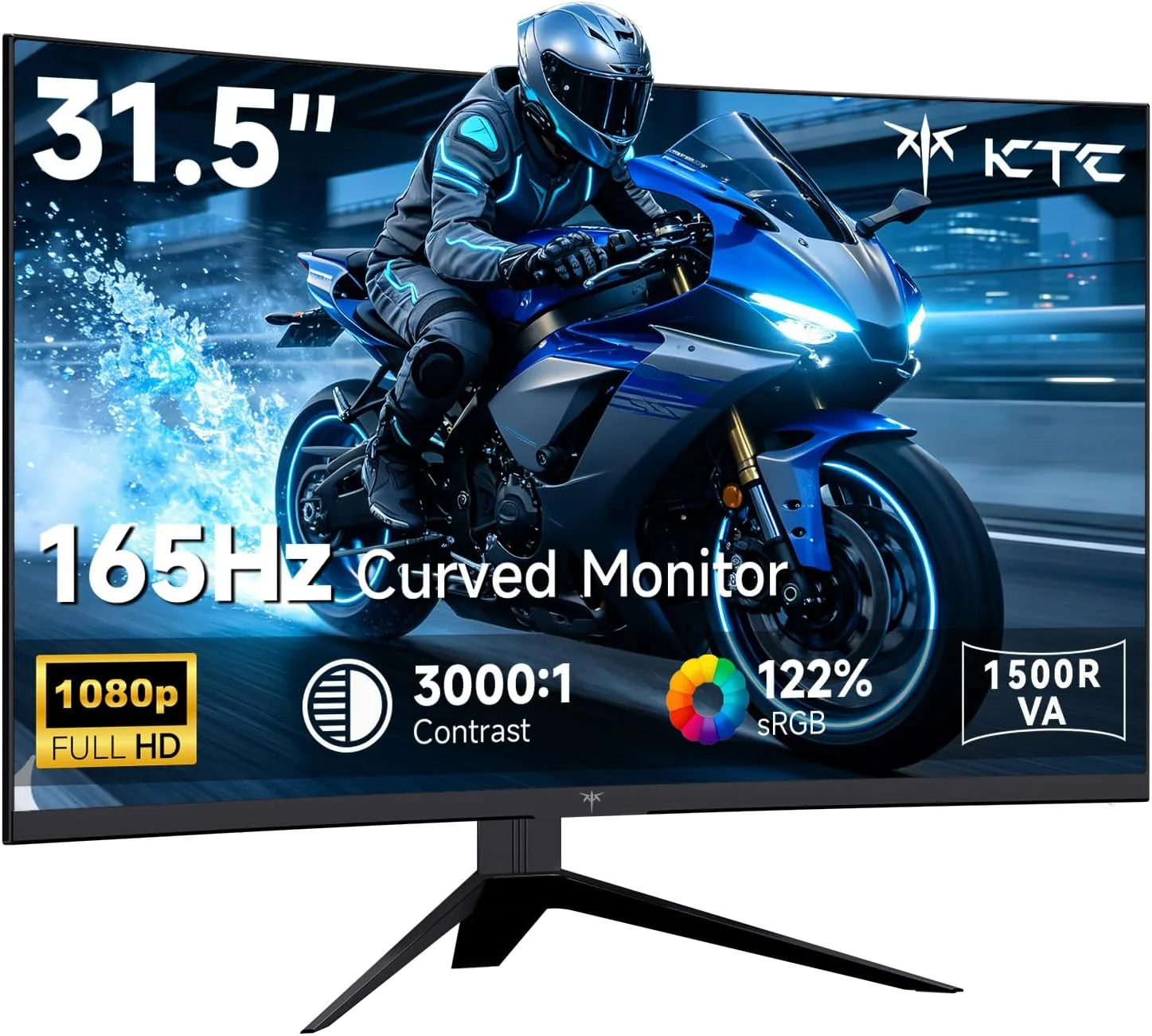 Monitor Curvo para Gaming KTC H32S17C 32 pulgadas FHD 165Hz