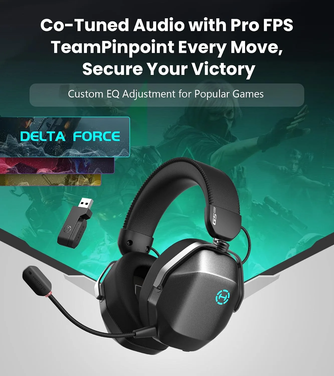 Edifier G5 MAX Gaming Headset, 305H Battery, THX Audio, Space Grey