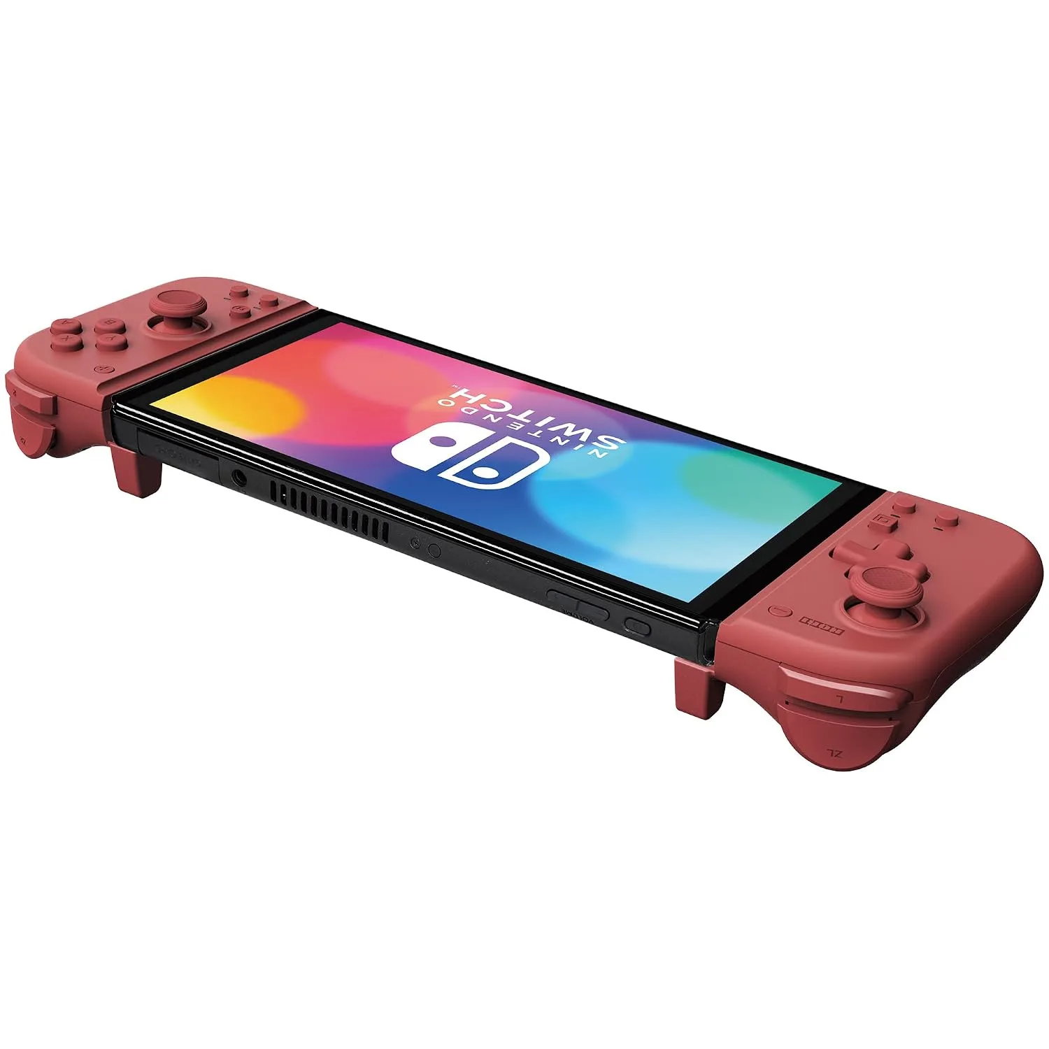 HORI Nintendo Switch Split Pad Compact (Apricot Red) - Ergonomic Controller for Handheld Mode - Officially Licensed by Nintendo