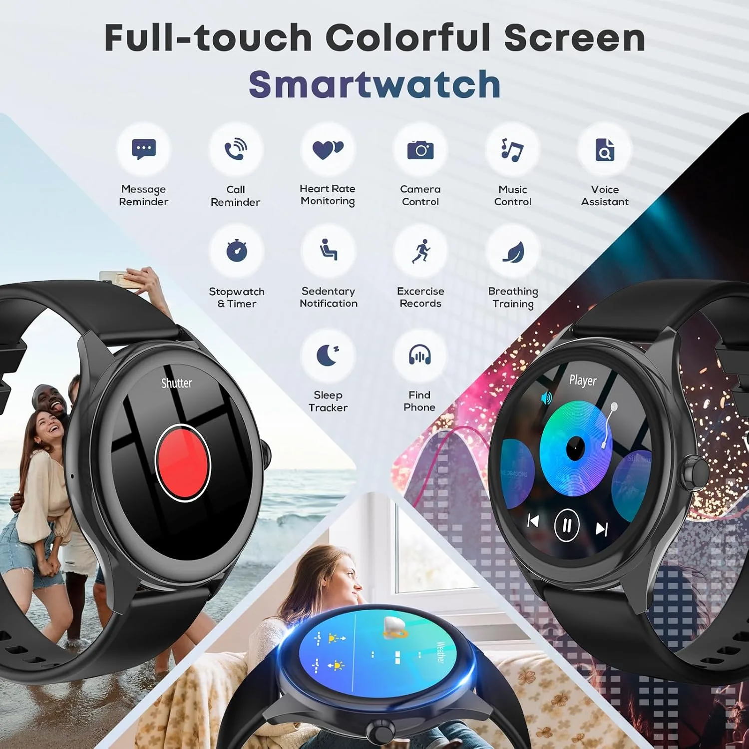 Smart Watch for Men, 1.39" HD Touchscreen Smartwatch with 120 Sports Modes, AI Voice Assistant, Heart Rate/Sleep Monitor, Bluetooth Call & Music Control Fitness Watch for iPhone/Android (Gray)