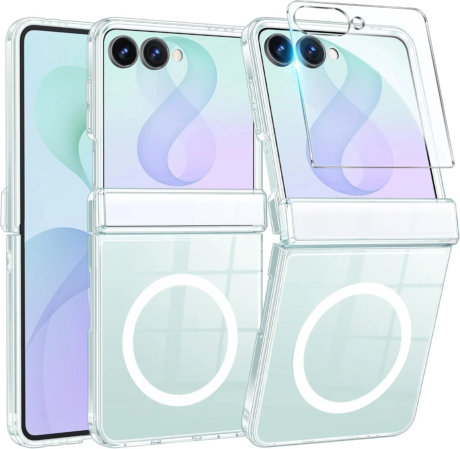 FNTCASE for Samsung Galaxy Z Flip 8 Case, Fit for Magsafe, Screen Protector